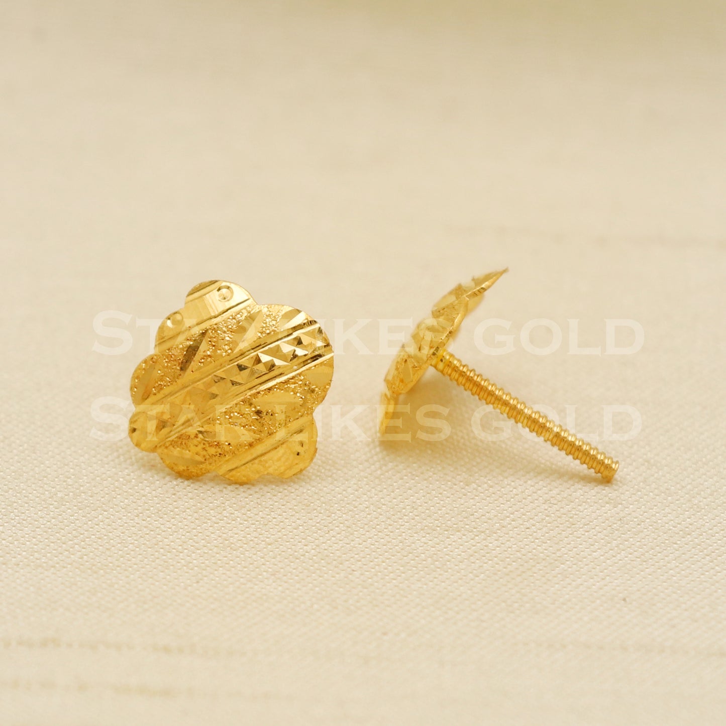 Stunning 22k 22 karat gold earrings jewelry, PR1153
