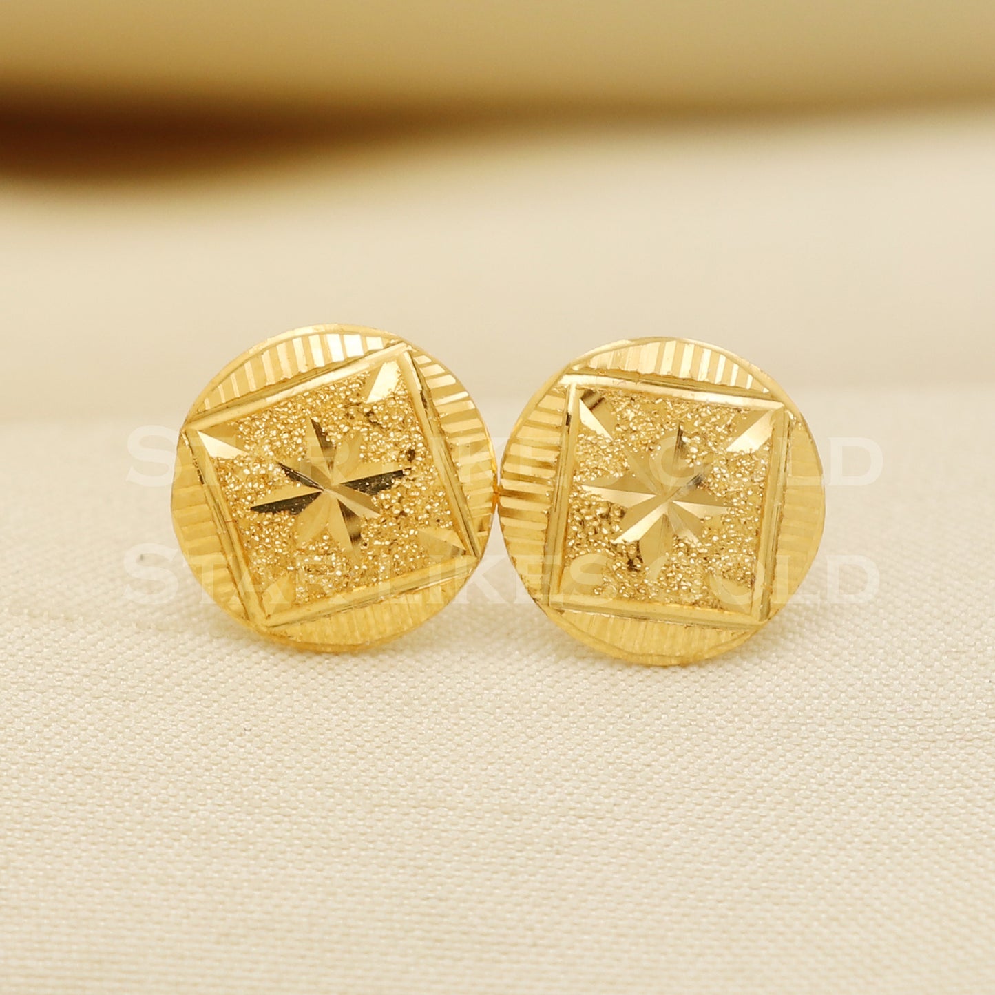 Stunning 22k 22 karat gold earrings jewelry, PR1156