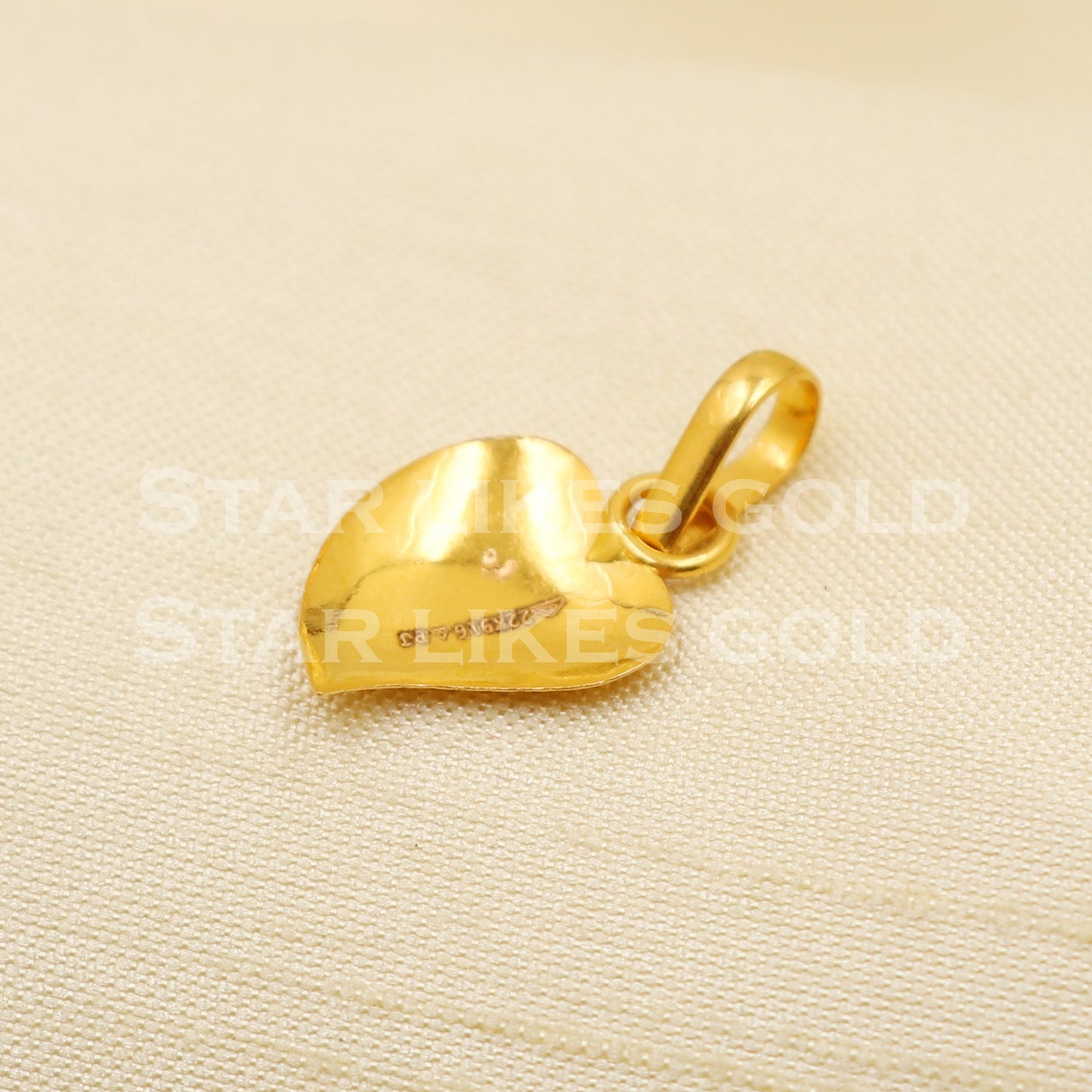 22k Yellow Gold Handmade Charms Pendant light weight Jewelry, PR1160