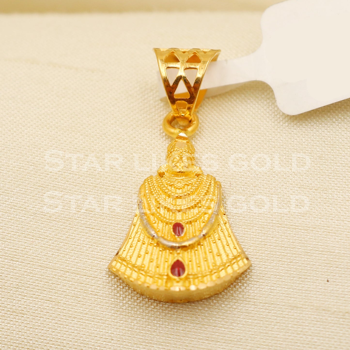 Khatu Shyam 22k Yellow Gold Handmade Pendant Jewelry, PR1167
