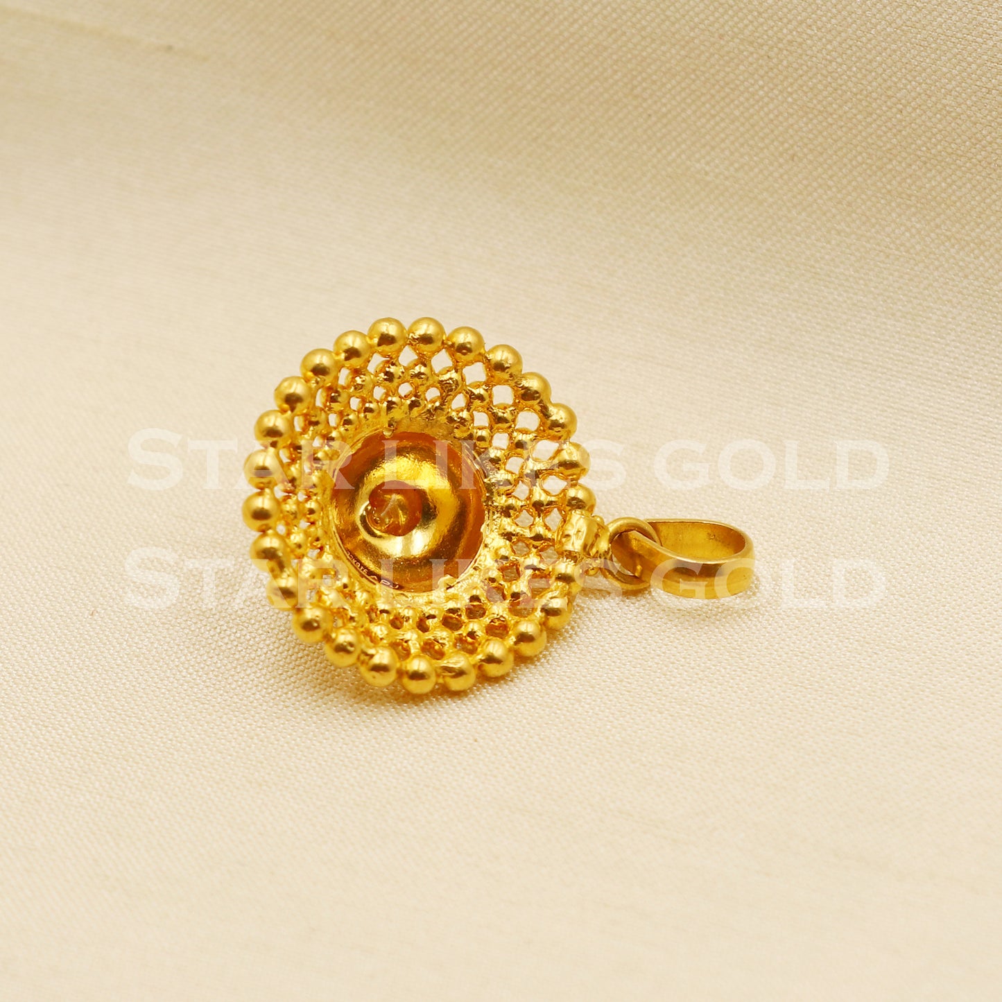 Pearl 22k Yellow Gold Handmade Pendant Jewelry, PR1182