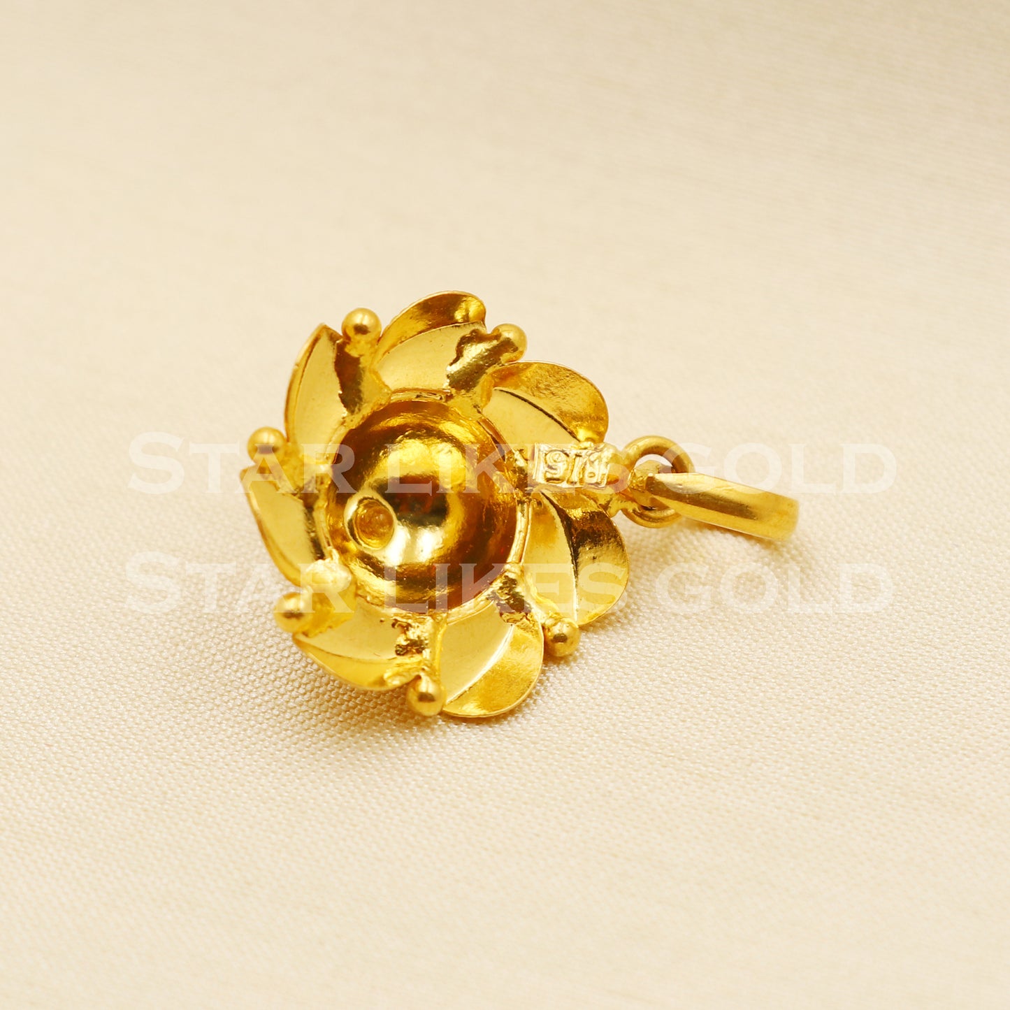 Pearl 22k Yellow Gold Handmade Pendant Jewelry, PR1183