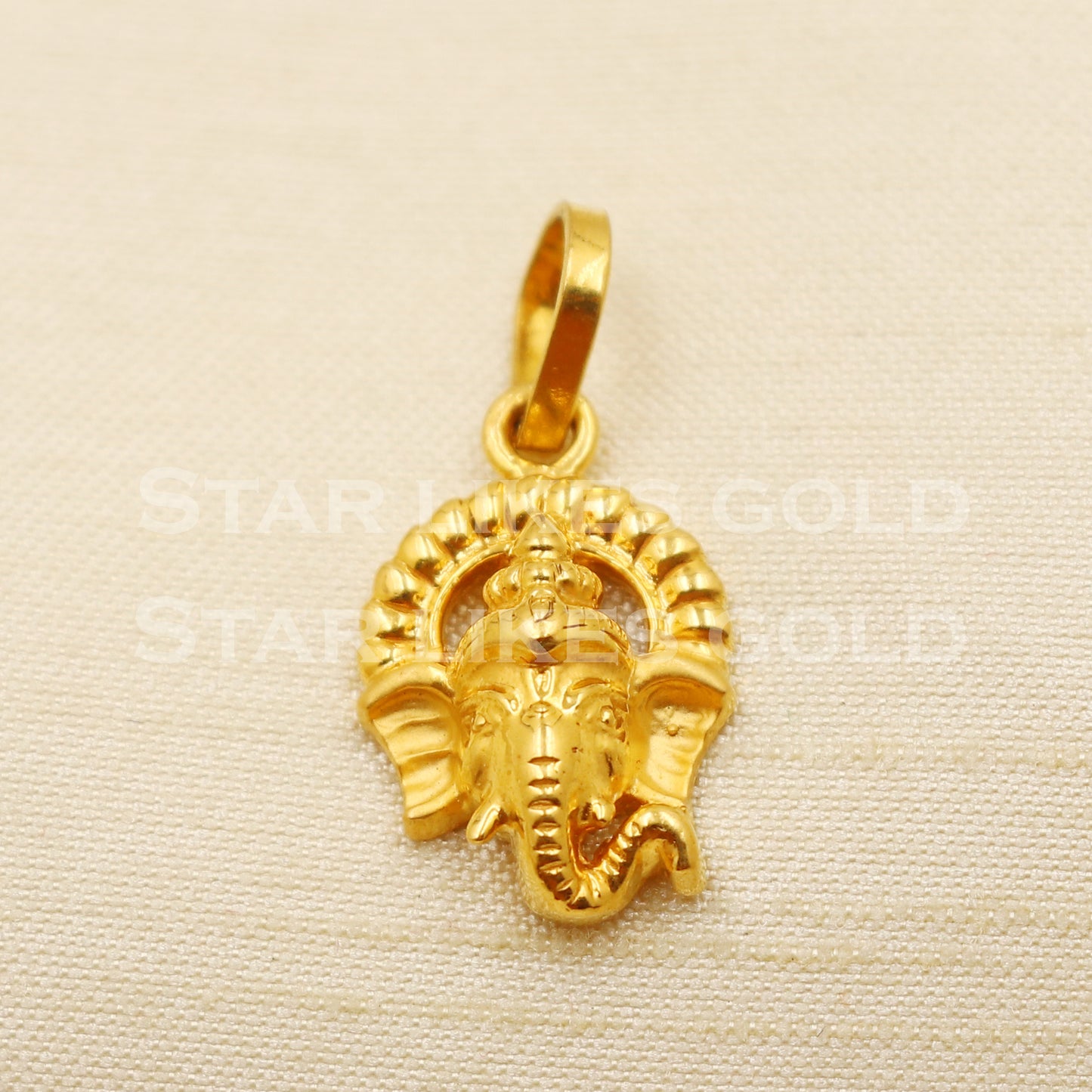 Ganeshji 22k Yellow Gold Handmade Pendant Jewelry, PR1186