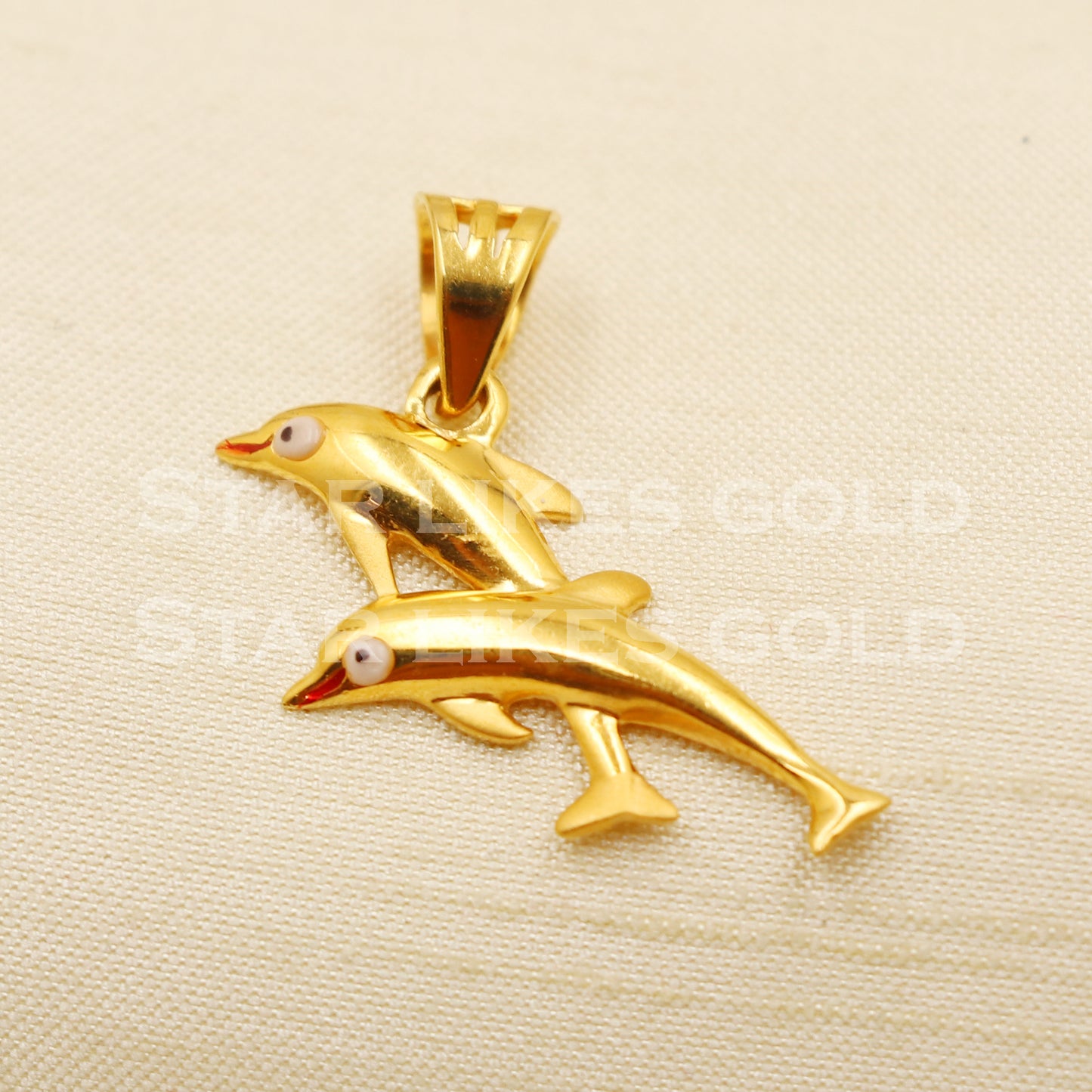 Dolphin 22k Yellow Gold Handmade Pendant Jewelry, PR1187