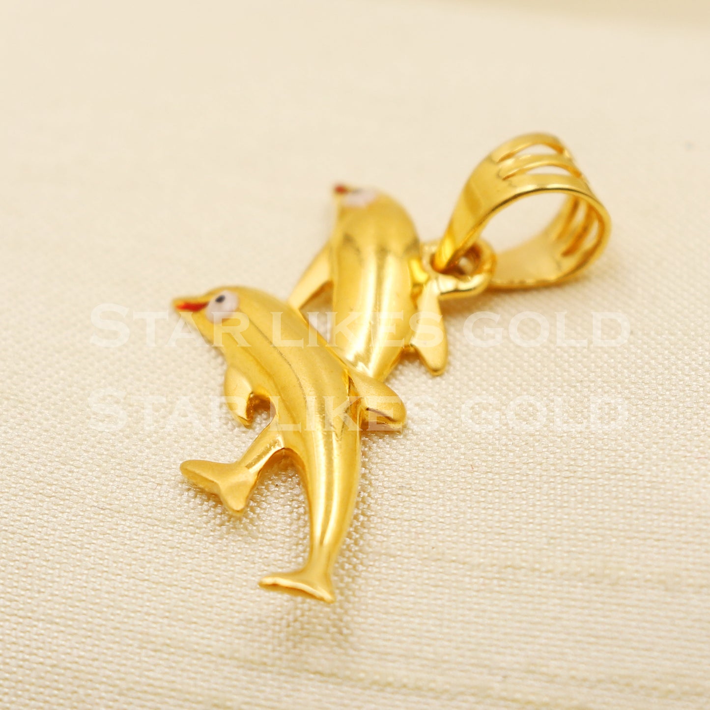 Dolphin 22k Yellow Gold Handmade Pendant Jewelry, PR1187
