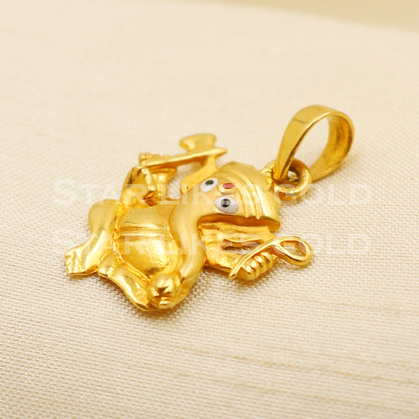 Ganeshji 22k Yellow Gold Handmade Pendant Jewelry, PR1189