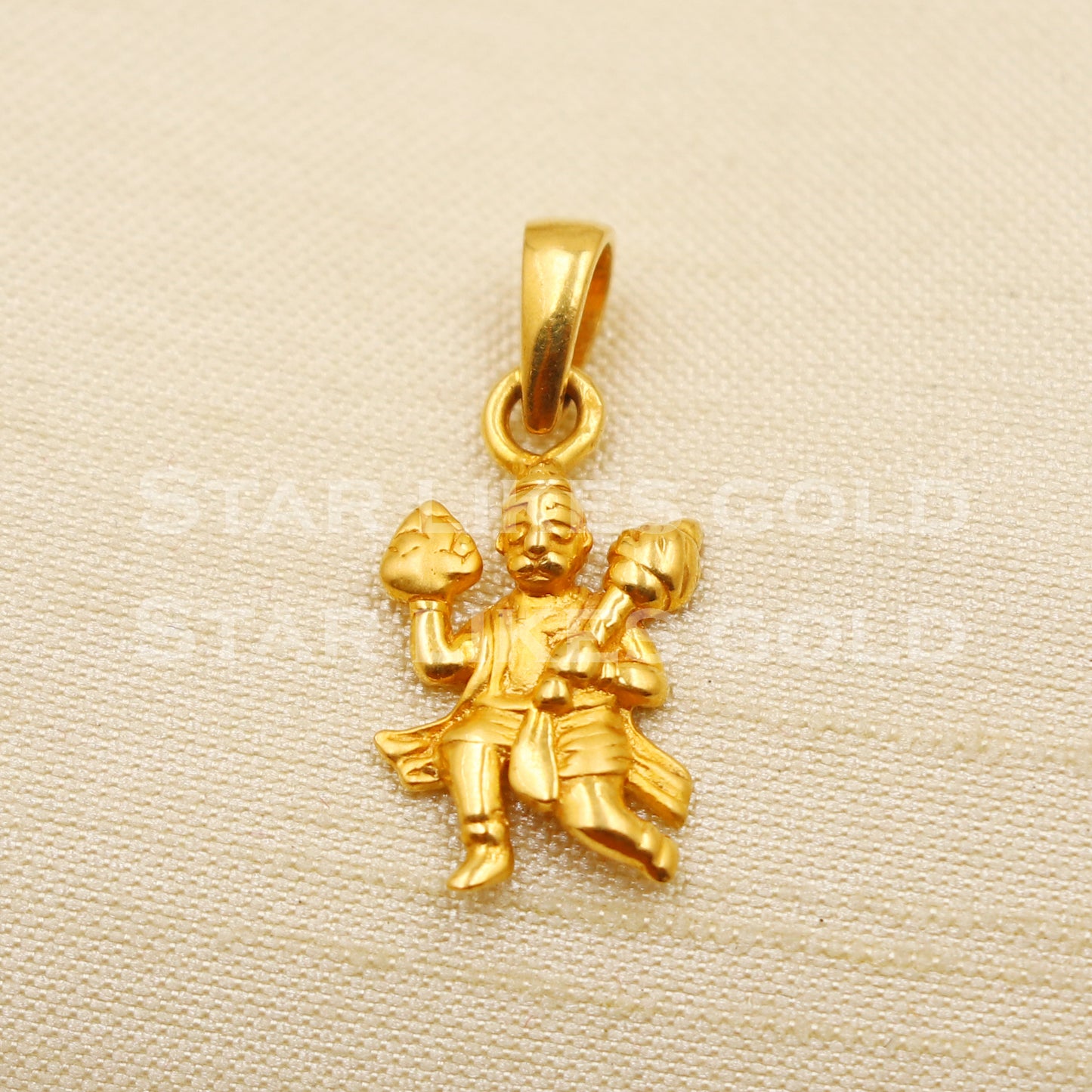Hanumanji 22k Yellow Gold Handmade Pendant Jewelry, PR1191