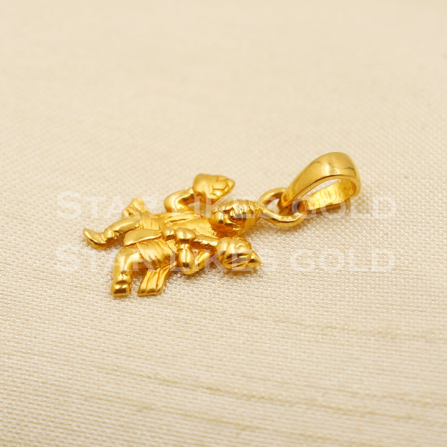 Hanumanji 22k Yellow Gold Handmade Pendant Jewelry, PR1191