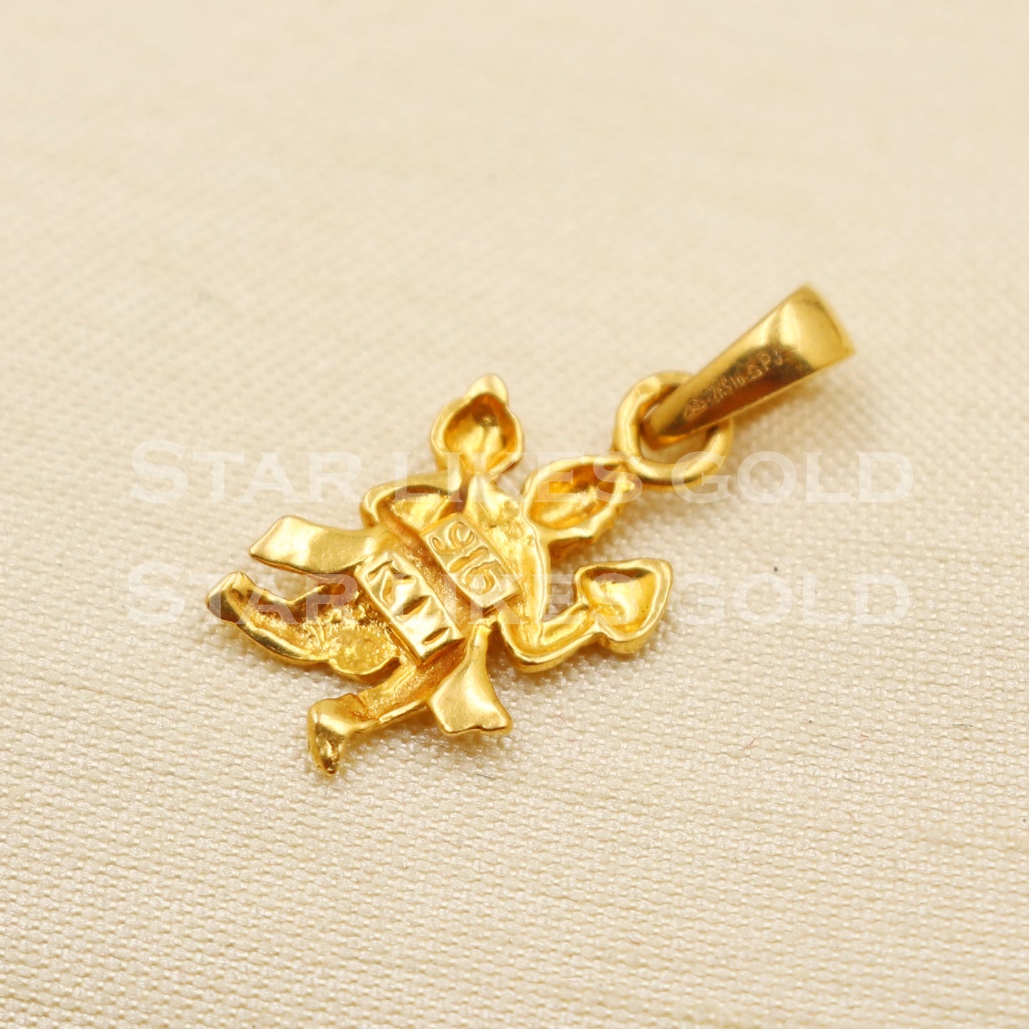 Hanumanji 22k Yellow Gold Handmade Pendant Jewelry, PR1191