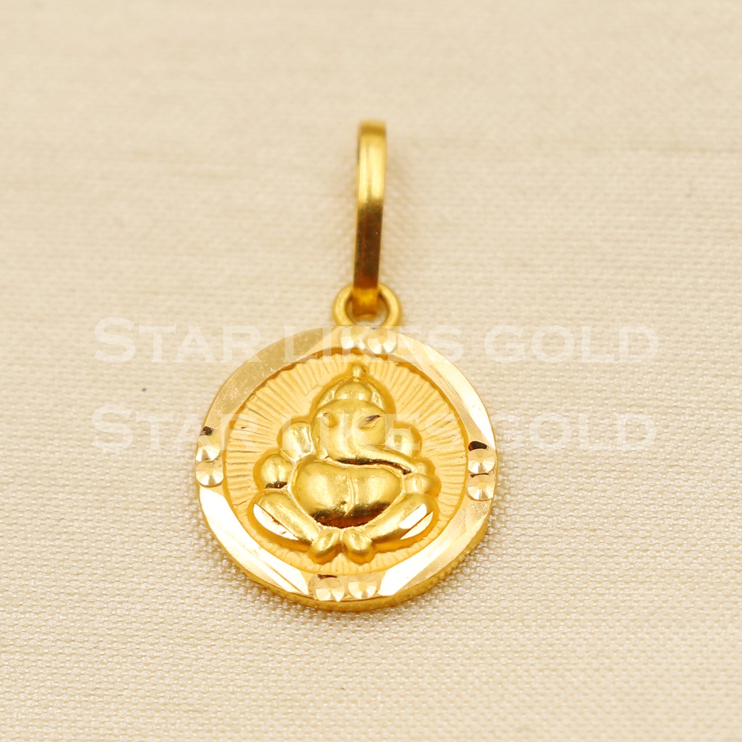Ganeshji 22k Yellow Gold Handmade Pendant Jewelry, PR1192