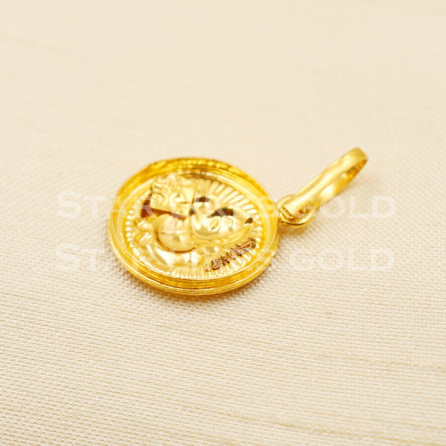 Ganeshji 22k Yellow Gold Handmade Pendant Jewelry, PR1192