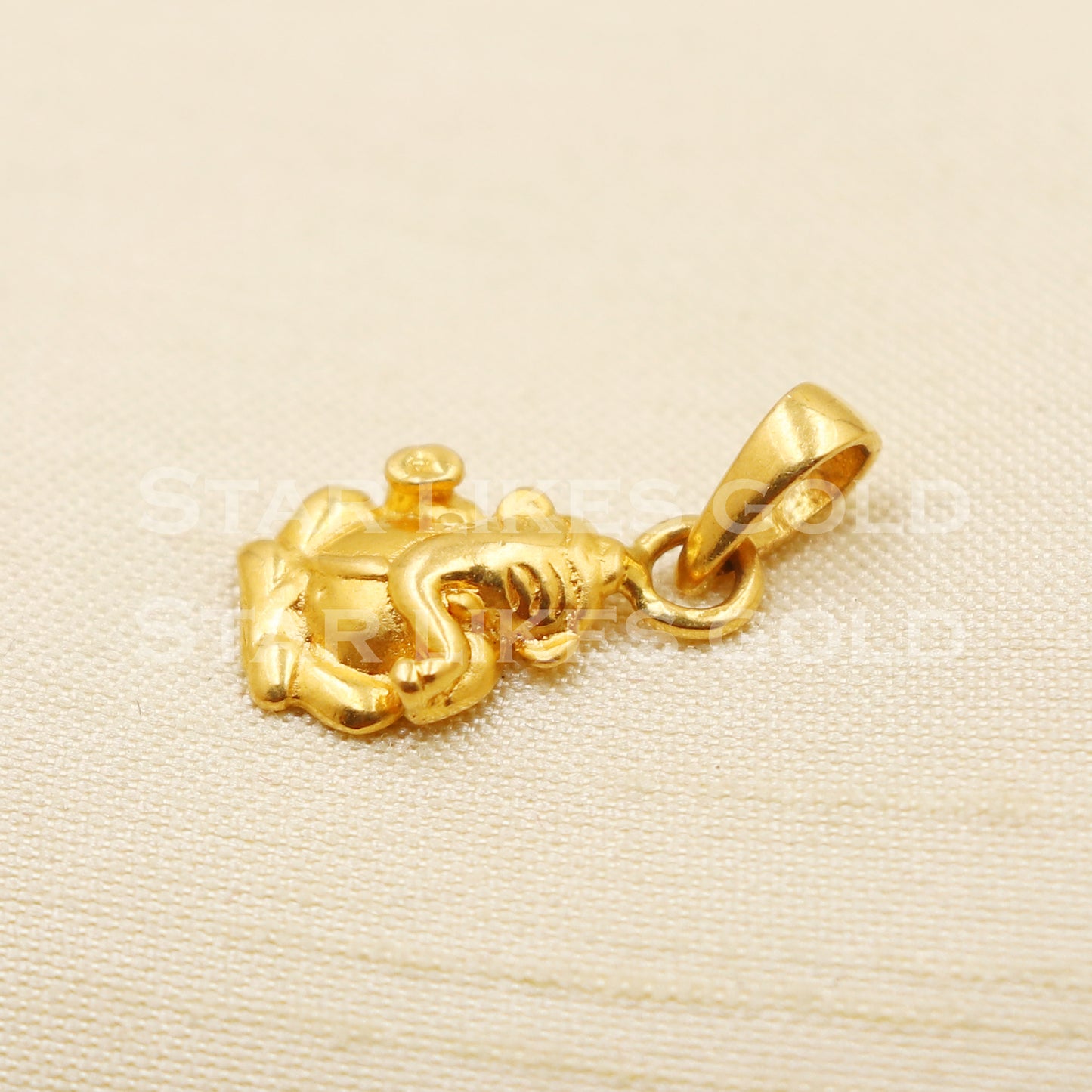 Ganeshji 22k Yellow Gold Handmade Pendant Jewelry, PR1194