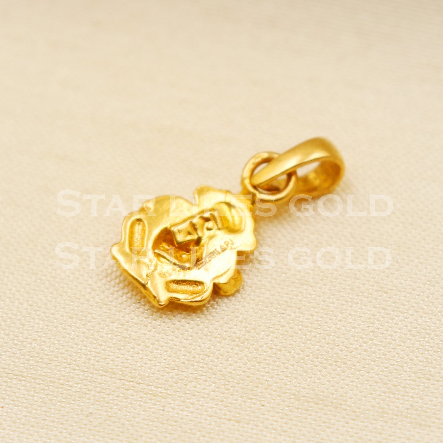 Ganeshji 22k Yellow Gold Handmade Pendant Jewelry, PR1194
