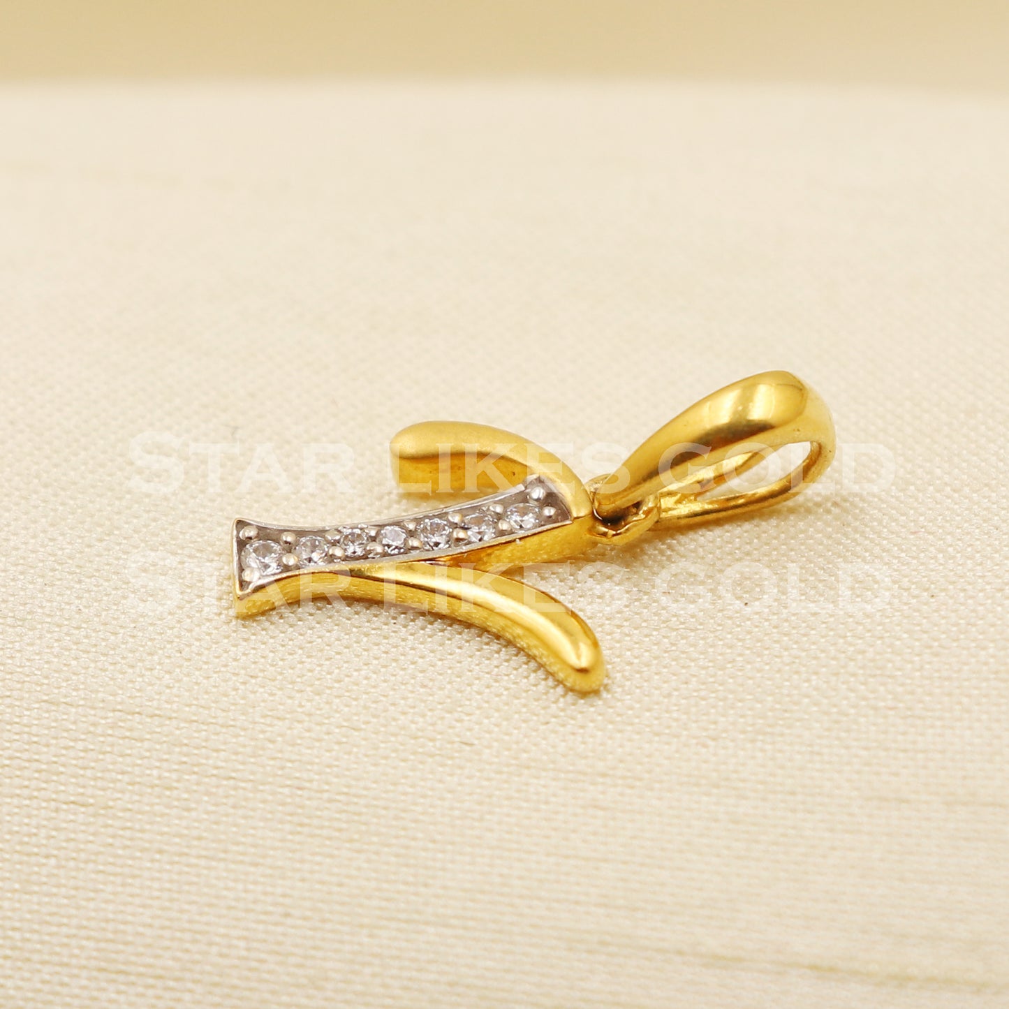 Y Name Initial 18k Yellow Gold Handmade Charms Pendant light weight Jewelry, PR1196