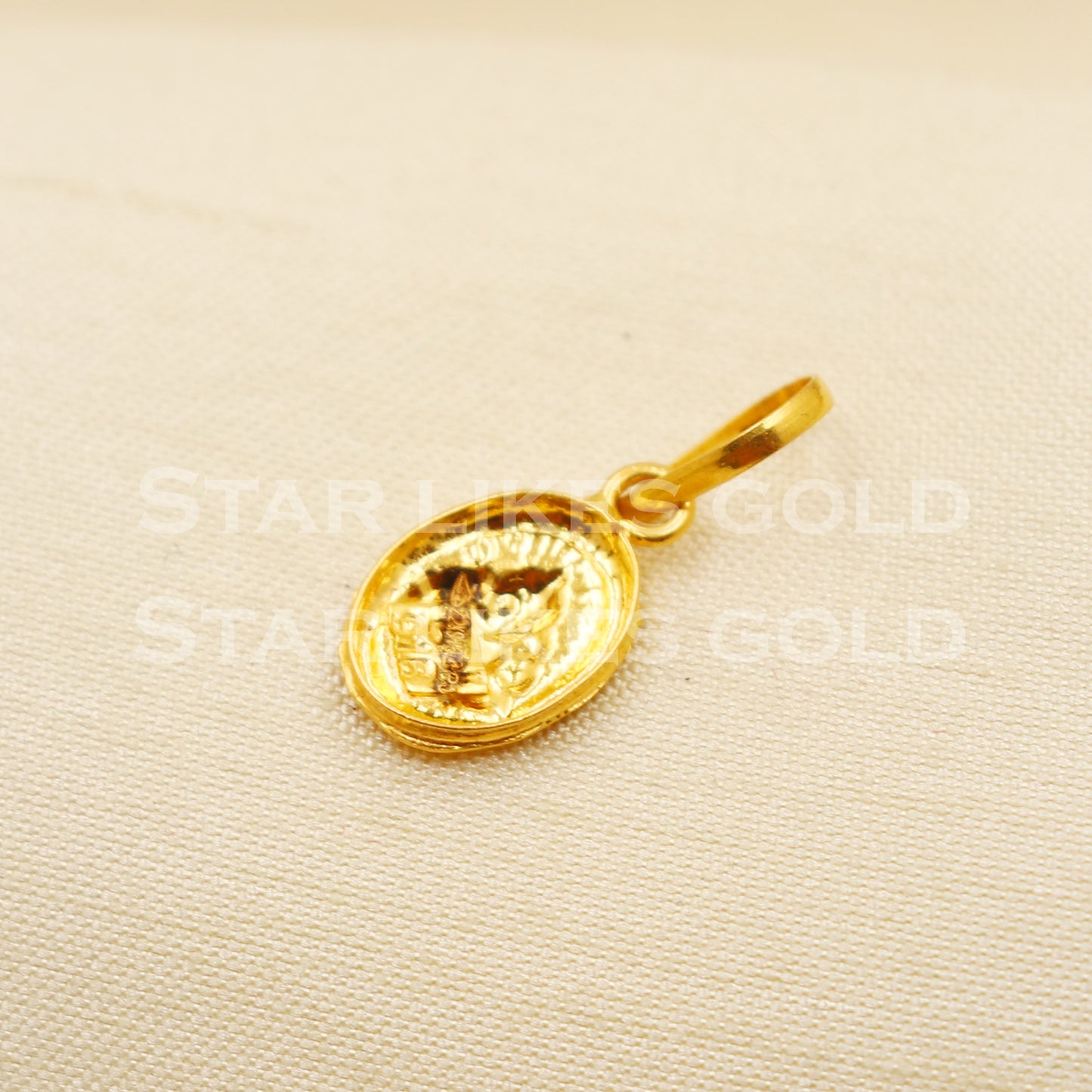 Ganehsji 22k Yellow Gold Handmade Charms Pendant light weight Jewelry, PR1209