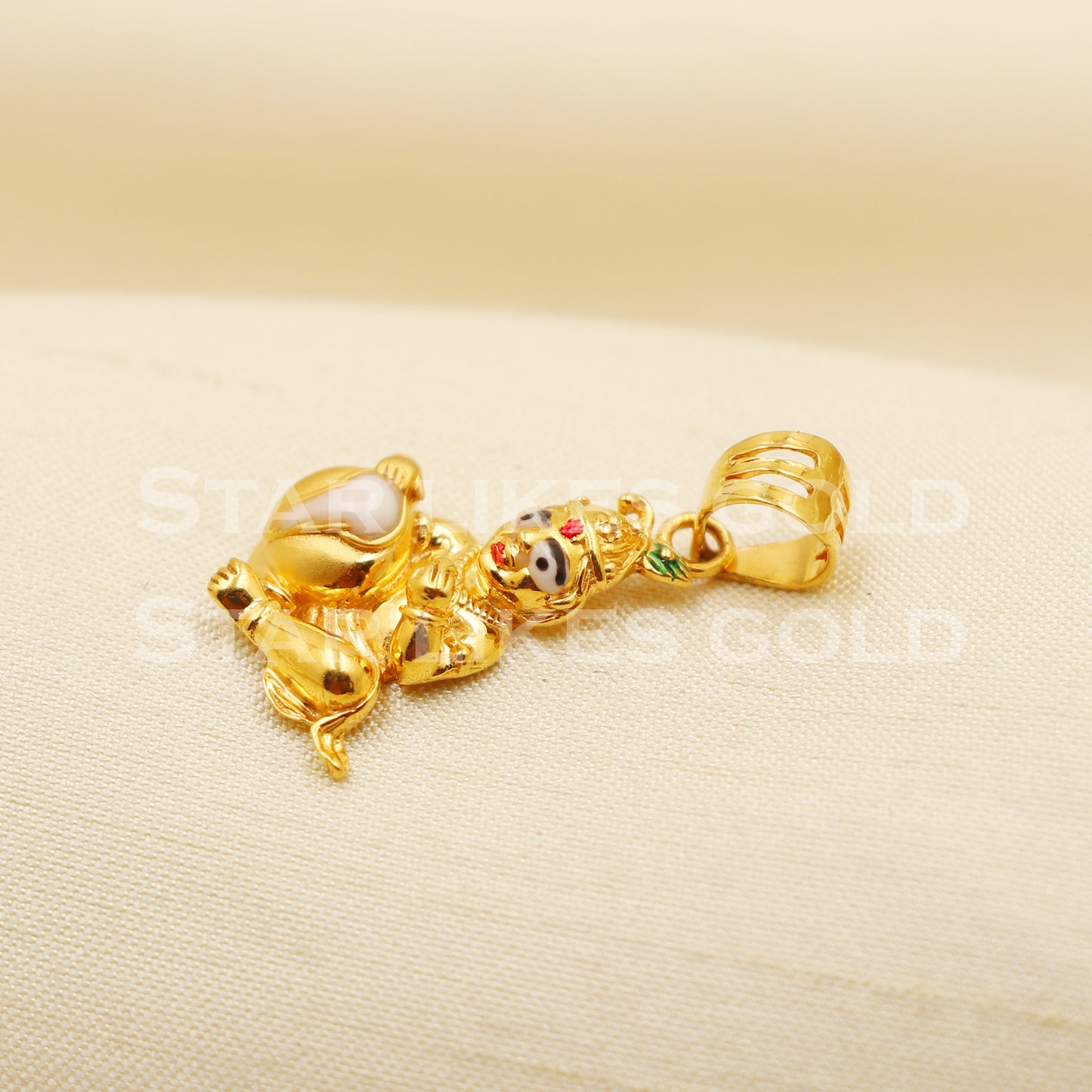 Bal Krishna 22k Yellow Gold Handmade Charms Pendant light weight Jewelry, PR1210