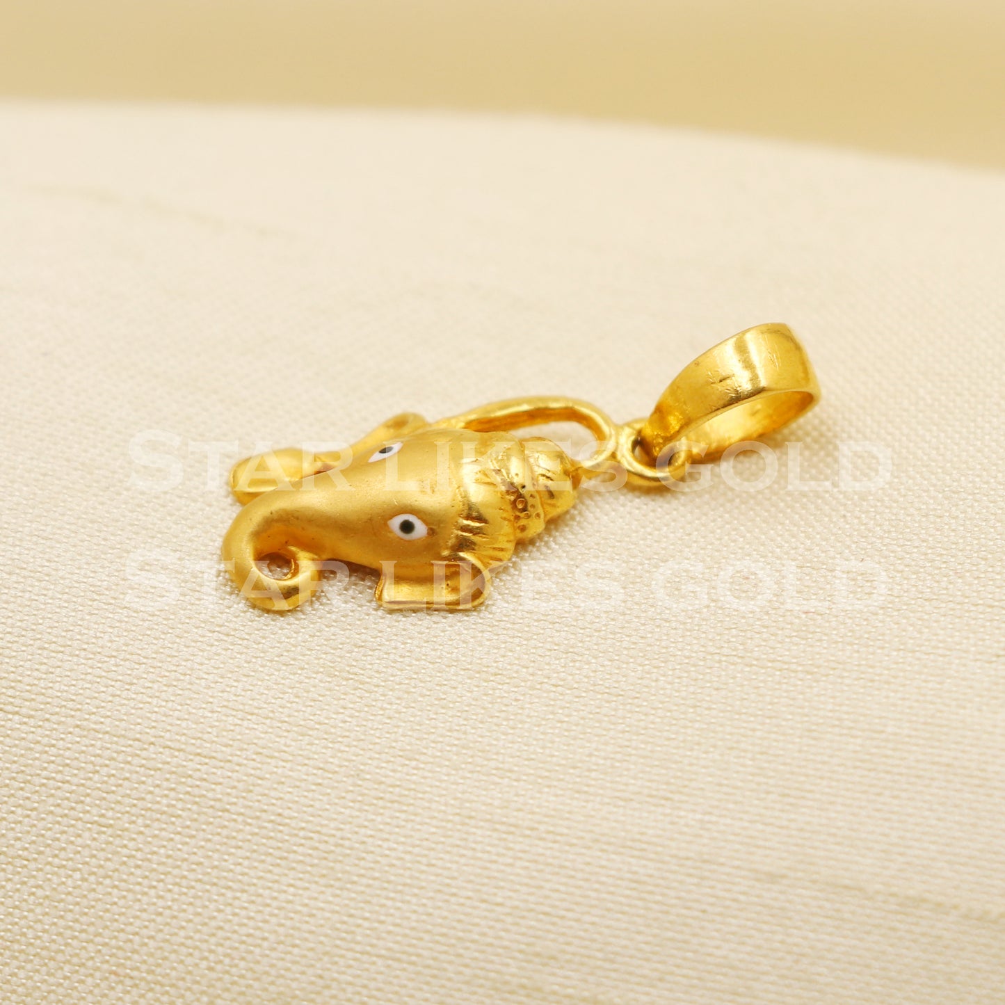 Ganeshji 22k Yellow Gold Handmade Charms Pendant light weight Jewelry, PR1214