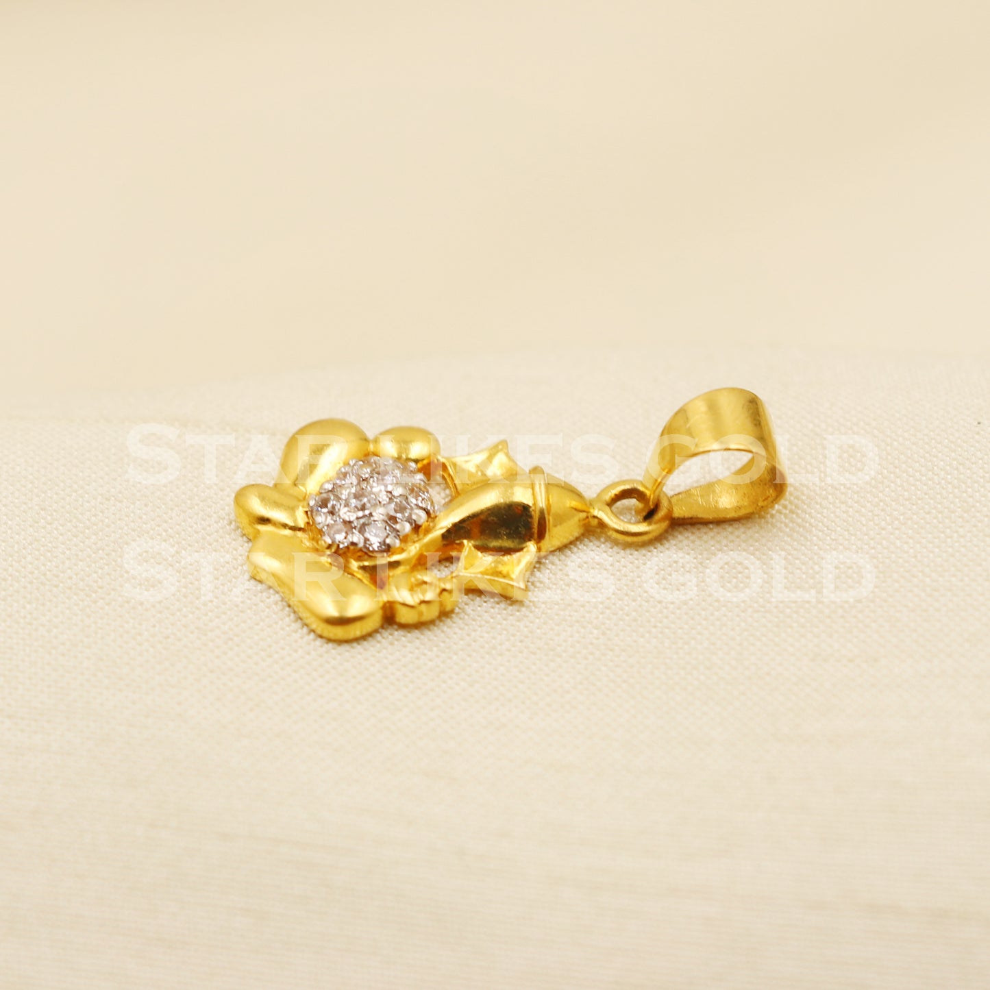 Ganeshji 22k Yellow Gold Handmade Charms Pendant light weight Jewelry, PR1233