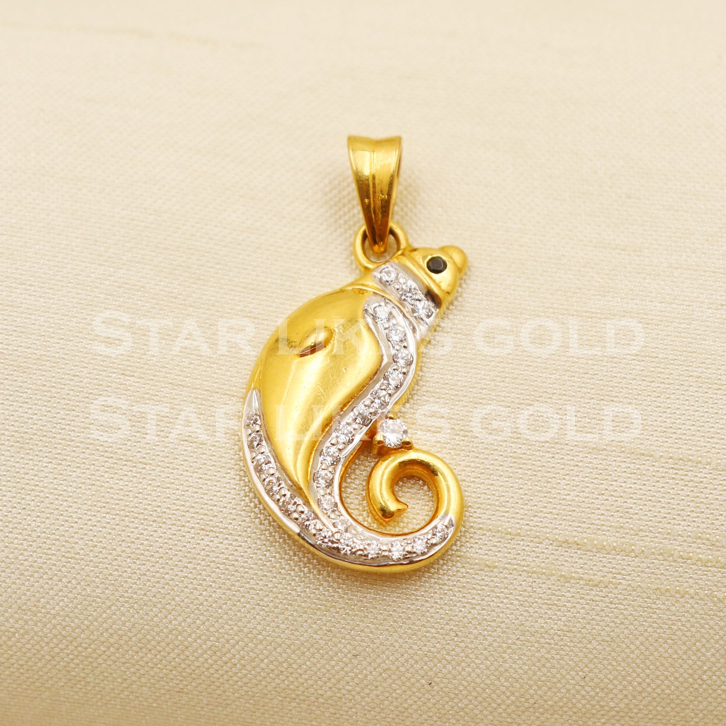 22k Yellow Gold Handmade Pendant Jewelry, PR1237