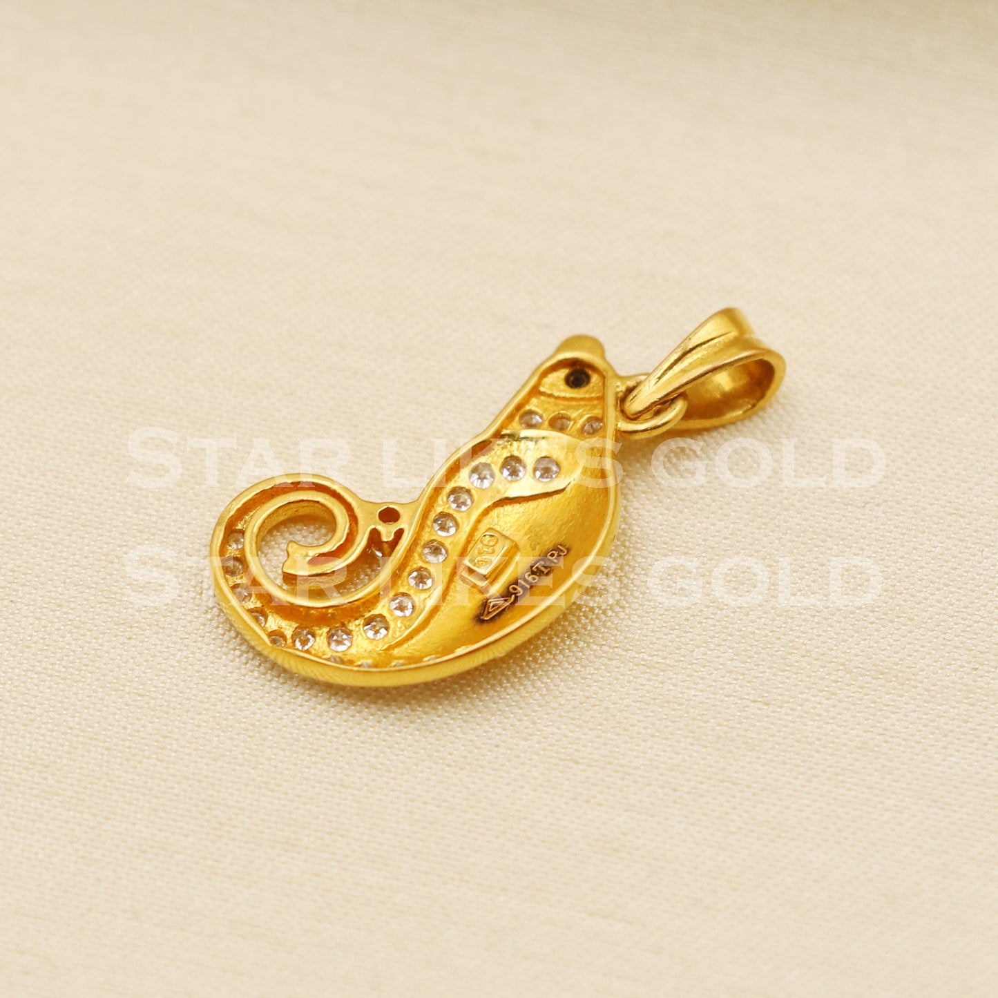 22k Yellow Gold Handmade Pendant Jewelry, PR1237