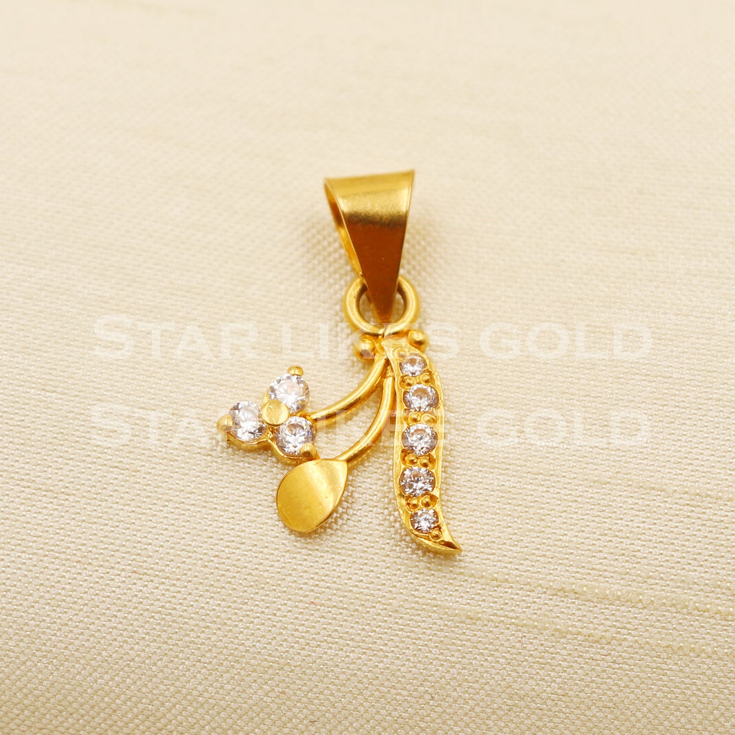 22k Yellow Gold Handmade Pendant Jewelry, PR1238