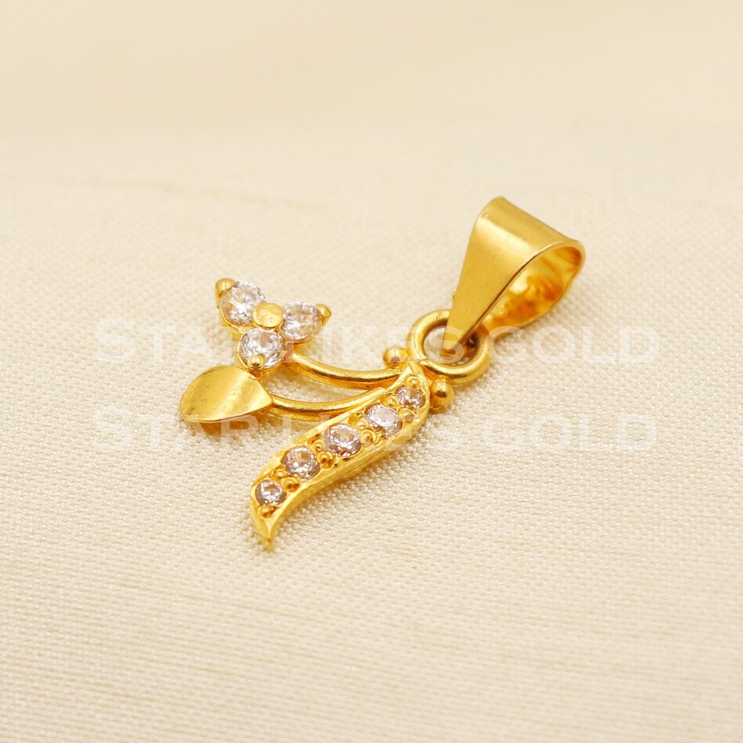 22k Yellow Gold Handmade Pendant Jewelry, PR1238