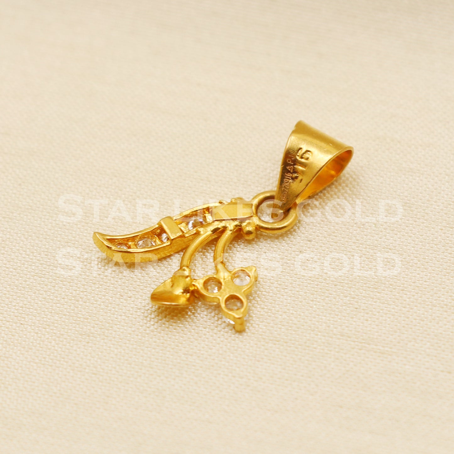 22k Yellow Gold Handmade Pendant Jewelry, PR1238