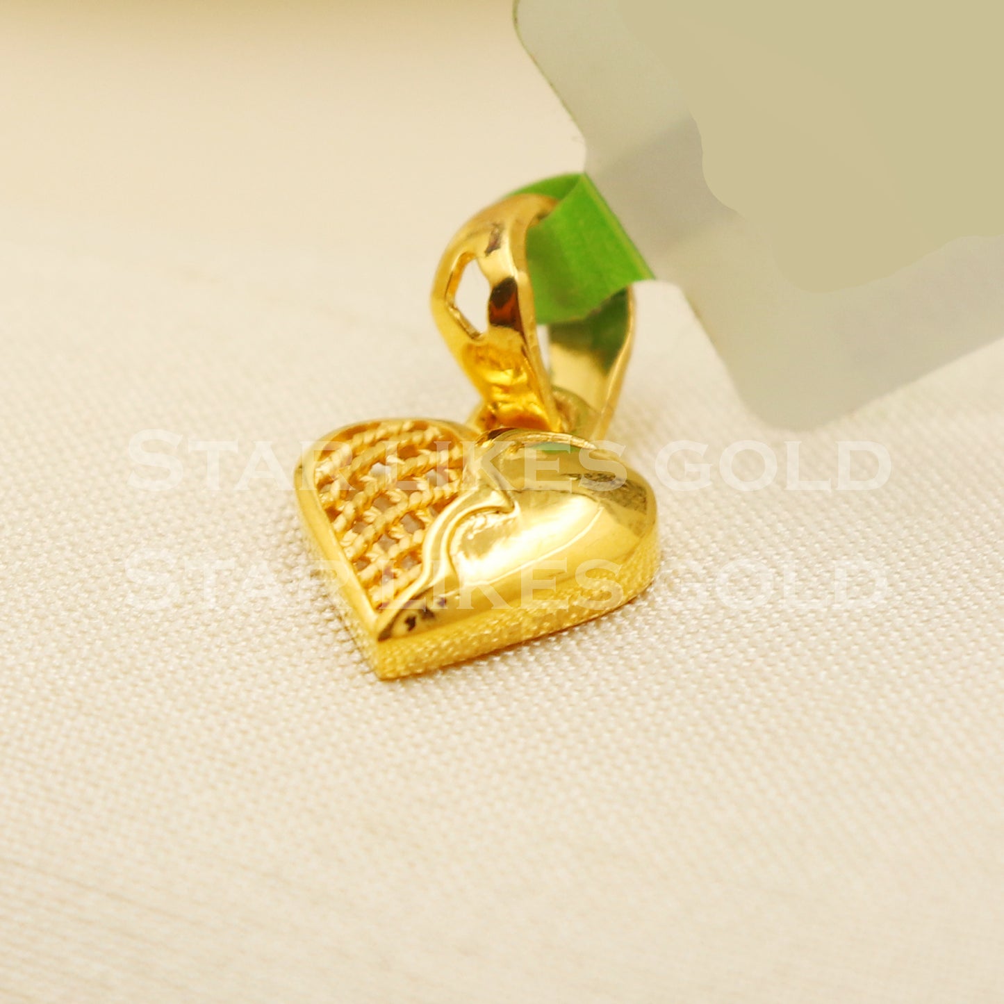 Heart 22k Yellow Gold Handmade Pendant Jewelry, PR1240