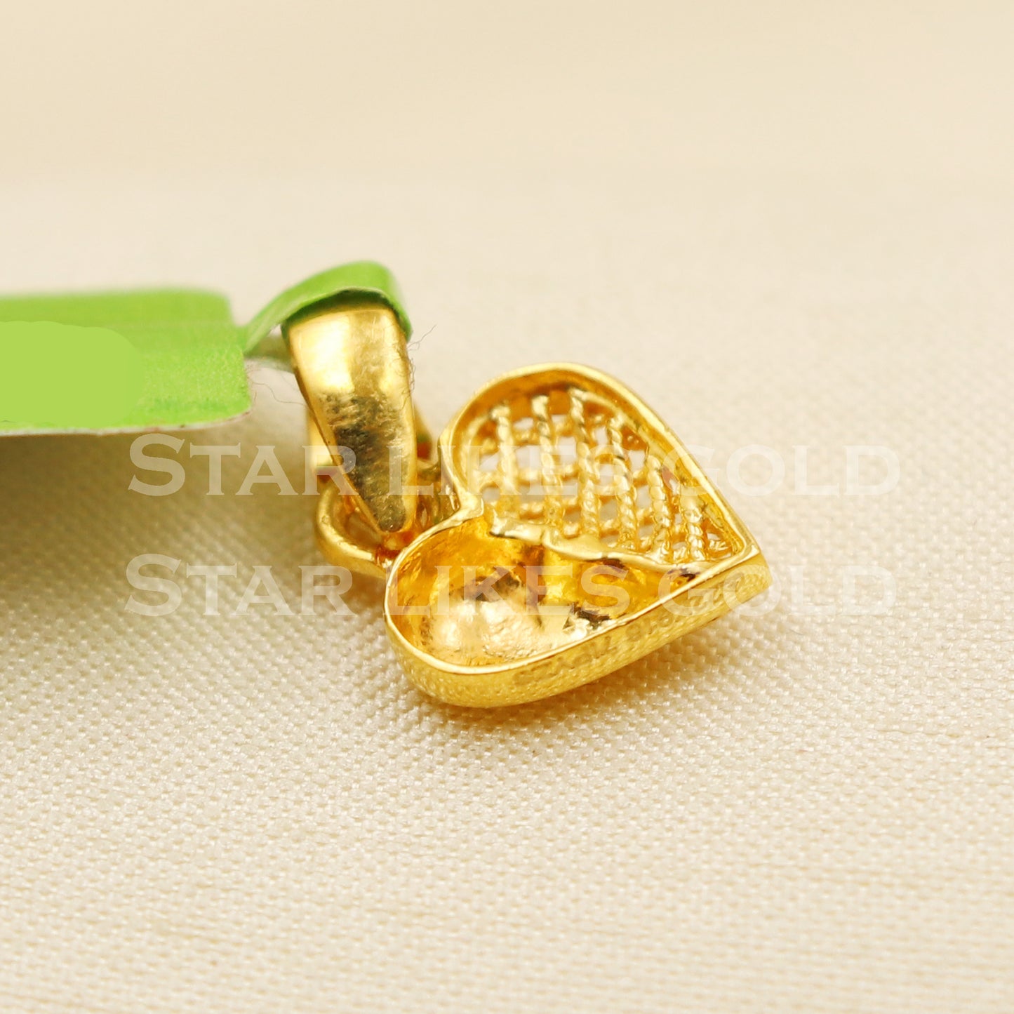 Heart 22k Yellow Gold Handmade Pendant Jewelry, PR1240