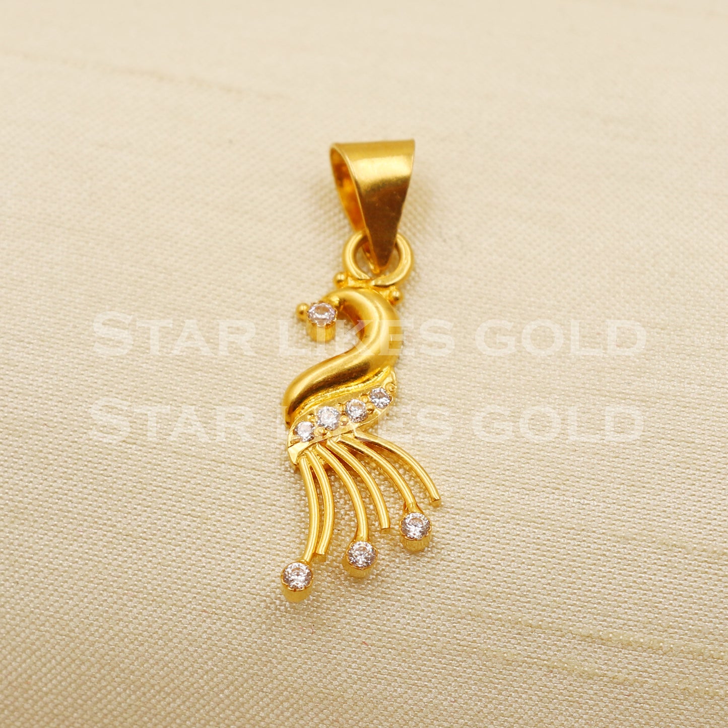 22k Yellow Gold Handmade Pendant Jewelry, PR1251
