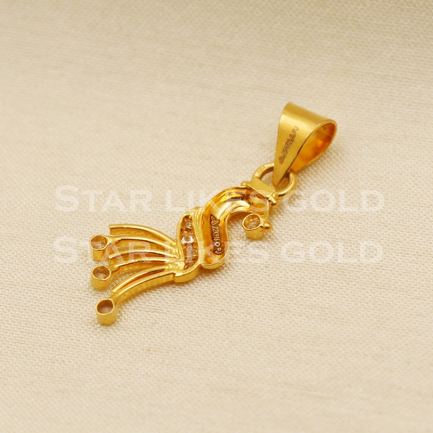 22k Yellow Gold Handmade Pendant Jewelry, PR1251