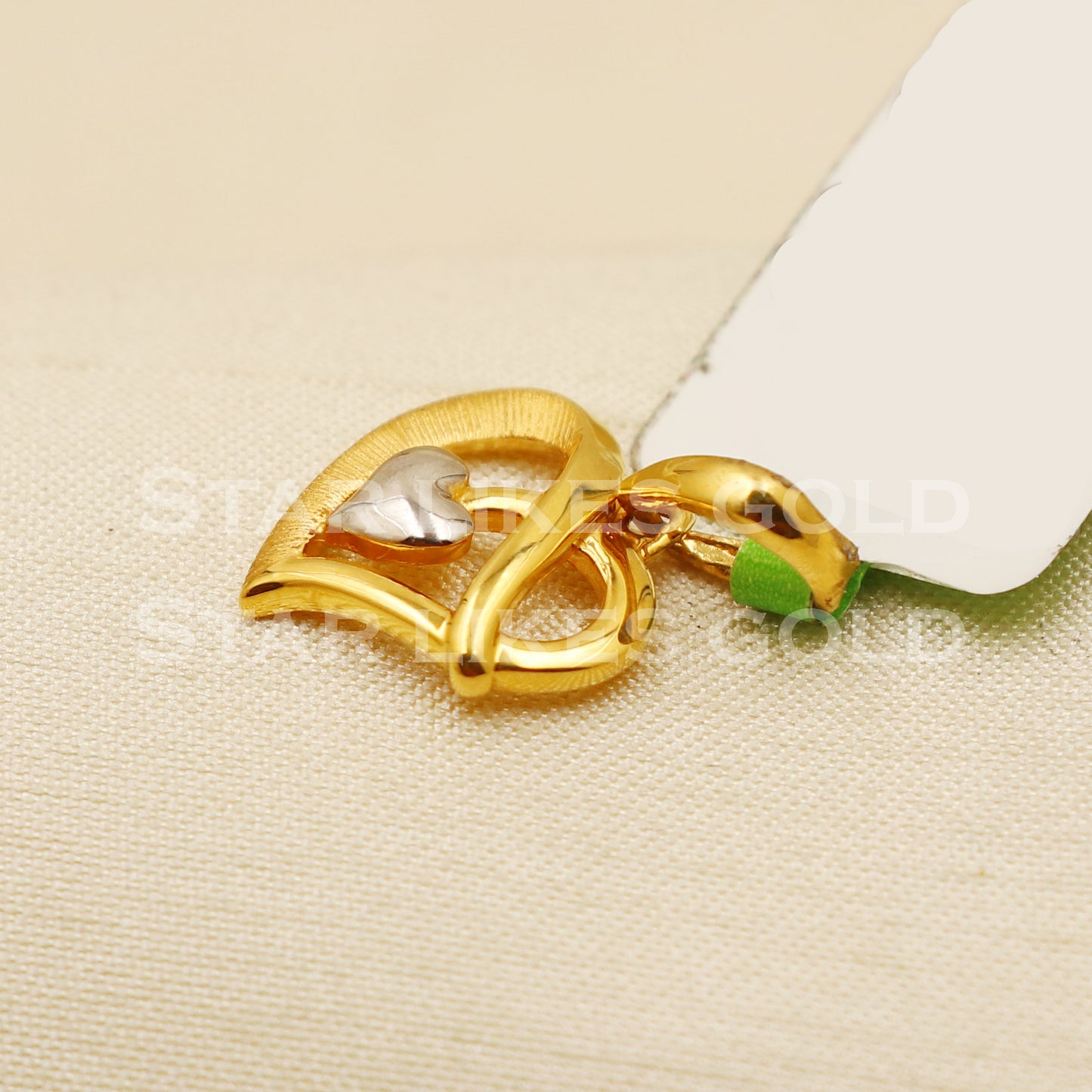 Heart 22k Yellow Gold Handmade Pendant Jewelry, PR1255