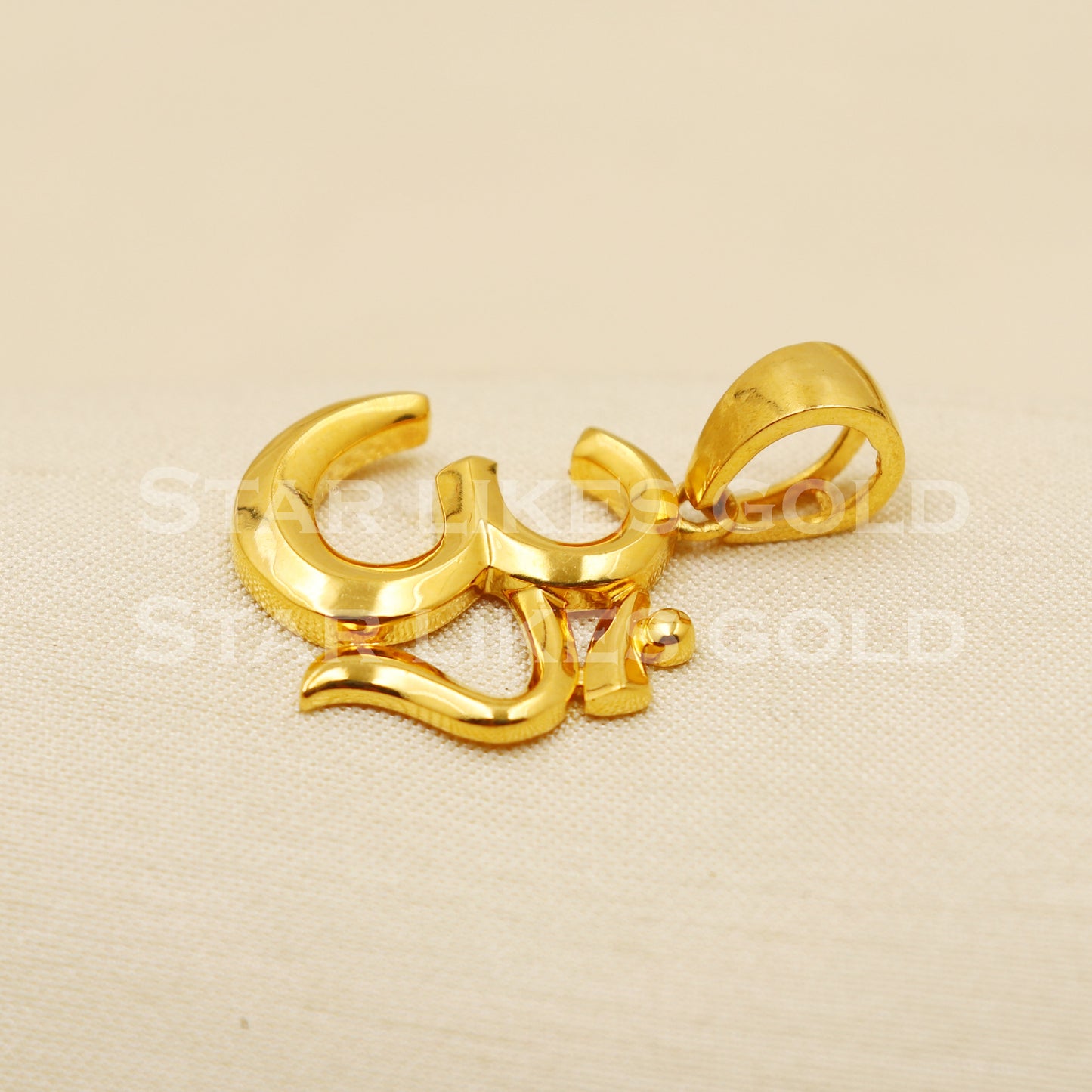 OM 22k Yellow Gold Handmade Pendant Jewelry, PR1257