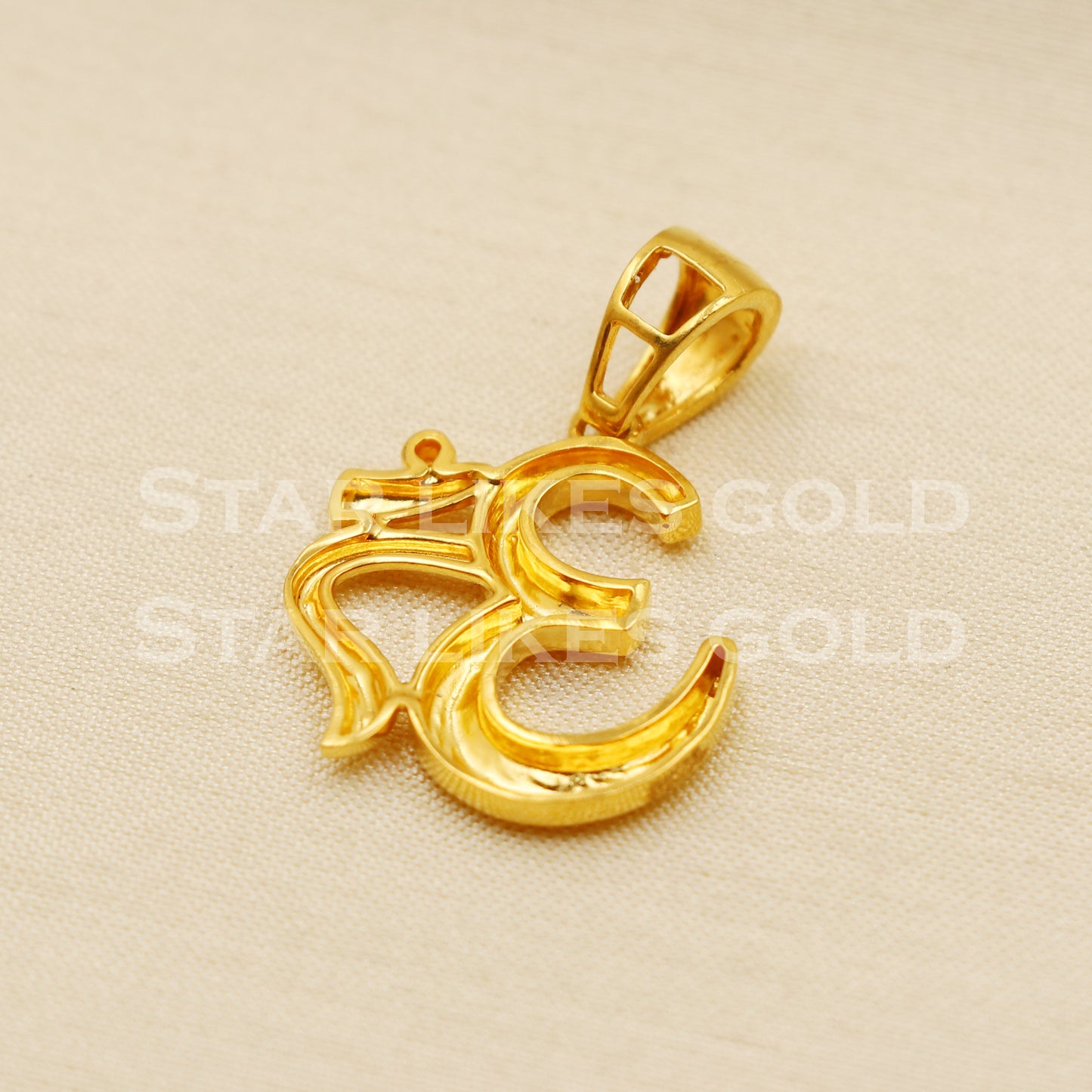 OM 22k Yellow Gold Handmade Pendant Jewelry, PR1257