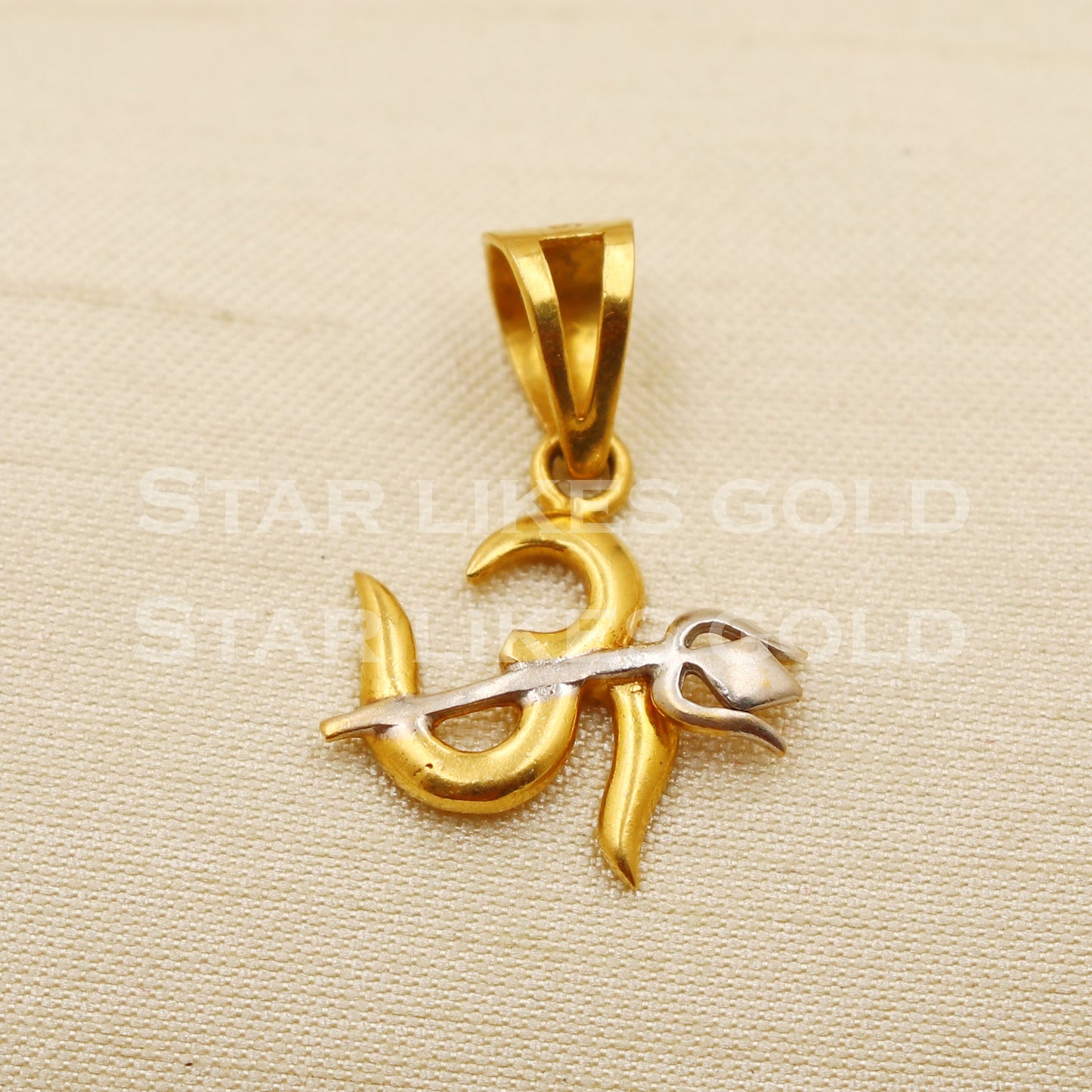OM 22k Yellow Gold Handmade Pendant Jewelry, PR1263