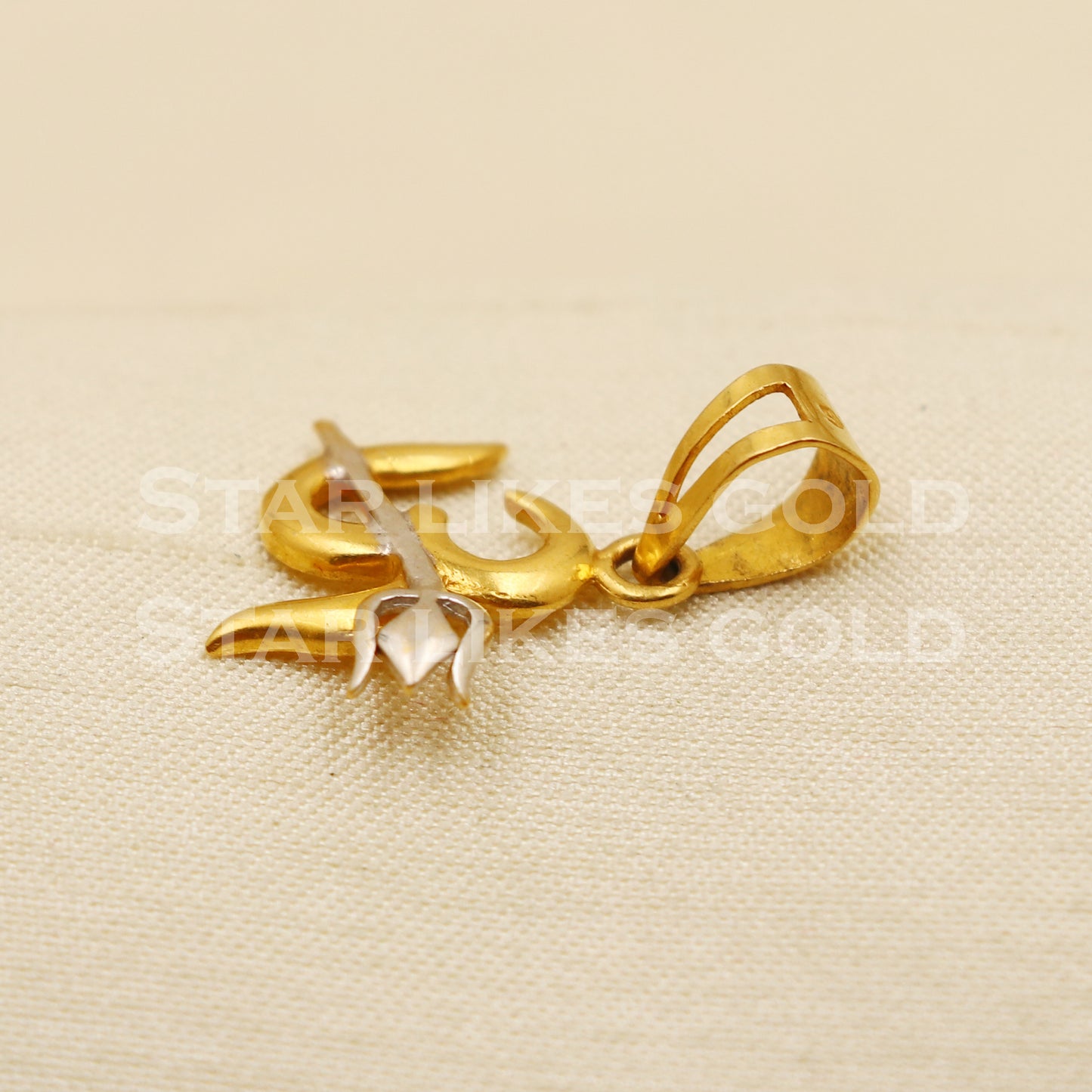 OM 22k Yellow Gold Handmade Pendant Jewelry, PR1263
