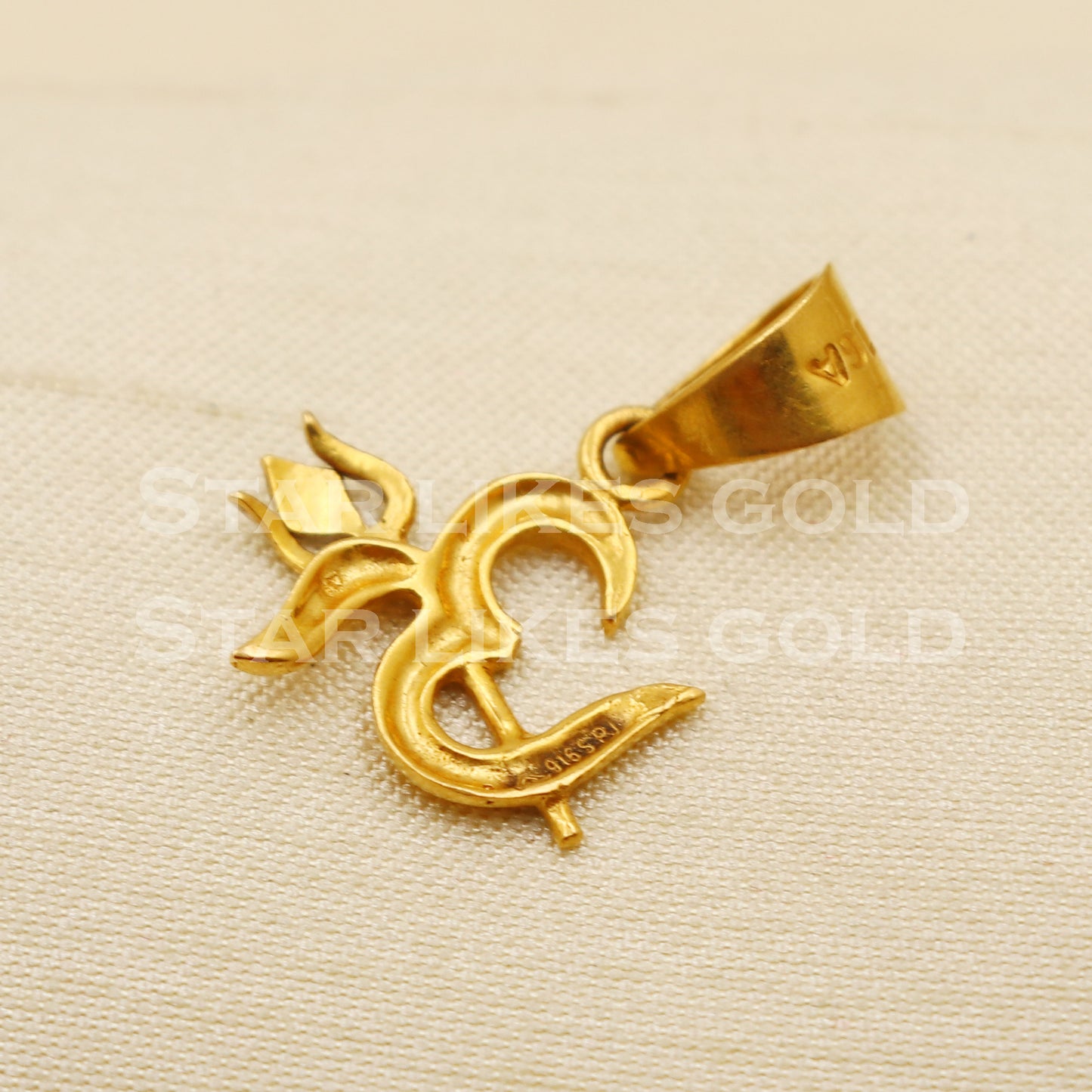 OM 22k Yellow Gold Handmade Pendant Jewelry, PR1263