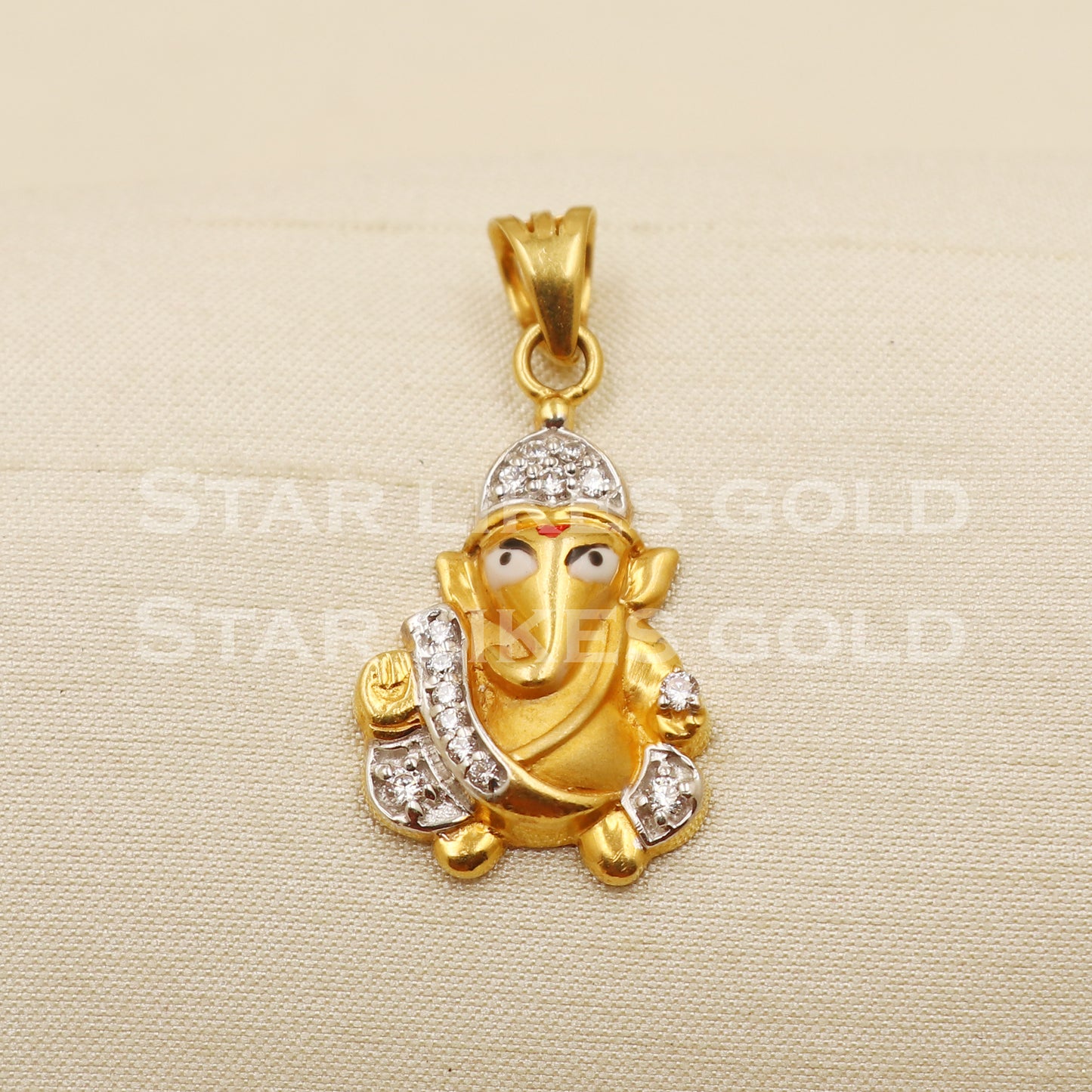 Ganeshji 22k Yellow Gold Handmade Pendant Jewelry, PR1267