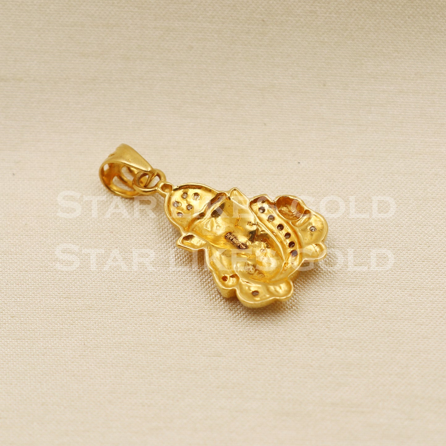 Ganeshji 22k Yellow Gold Handmade Pendant Jewelry, PR1267