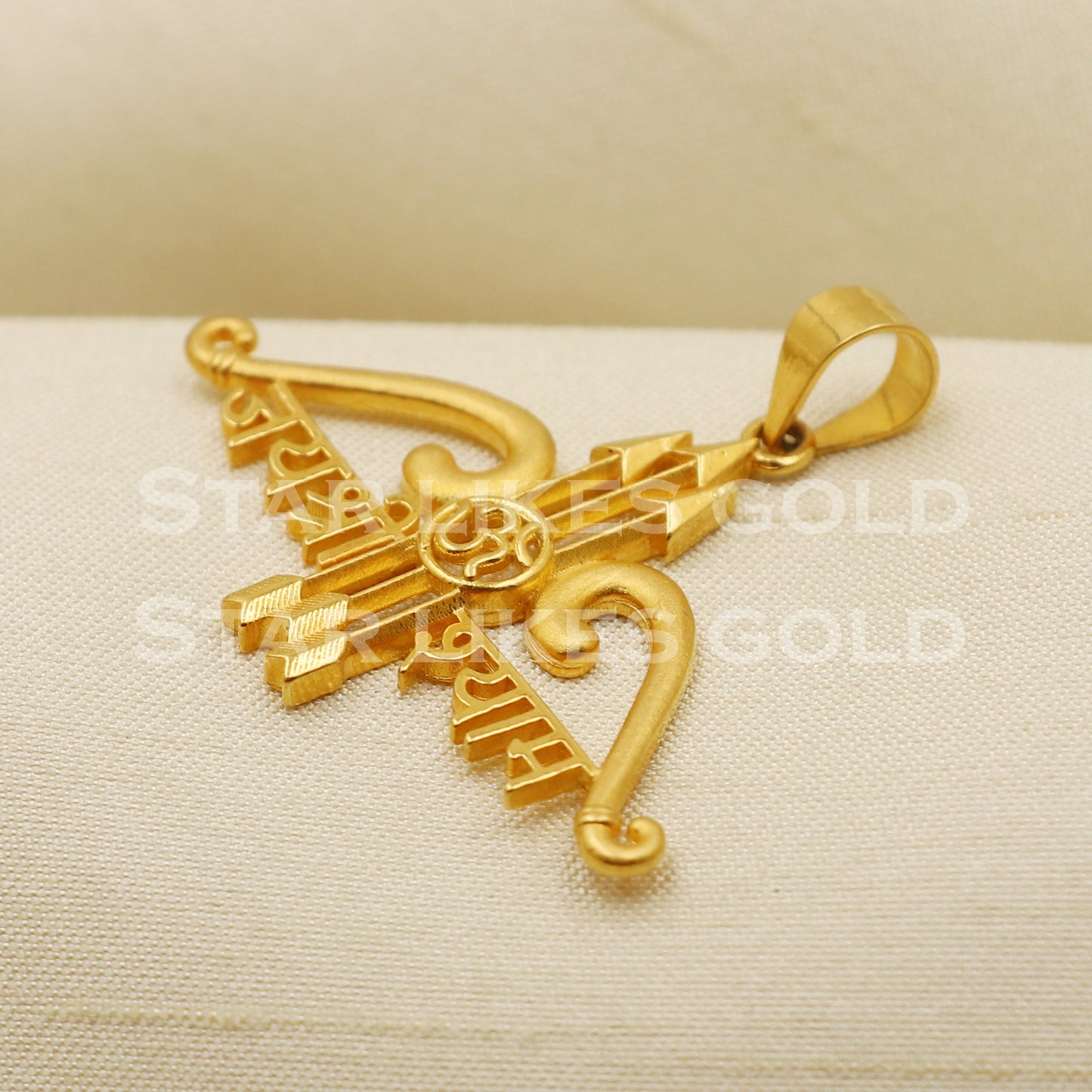 God Khatu Shyam Ji 22k Yellow Gold Pure Gold Handmade Charms Pendant Good Luck Jewelry, PR1270