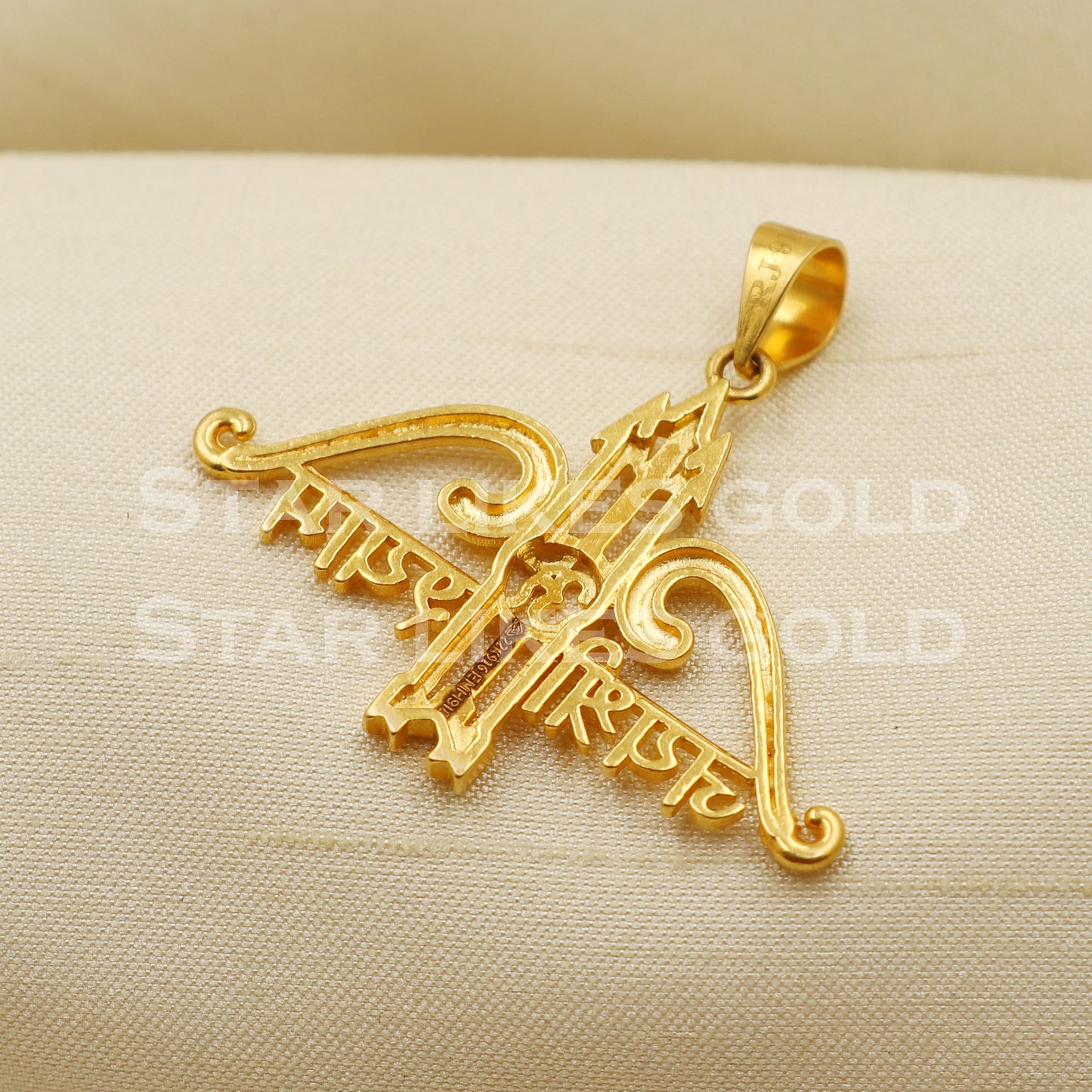 God Khatu Shyam Ji 22k Yellow Gold Pure Gold Handmade Charms Pendant Good Luck Jewelry, PR1270