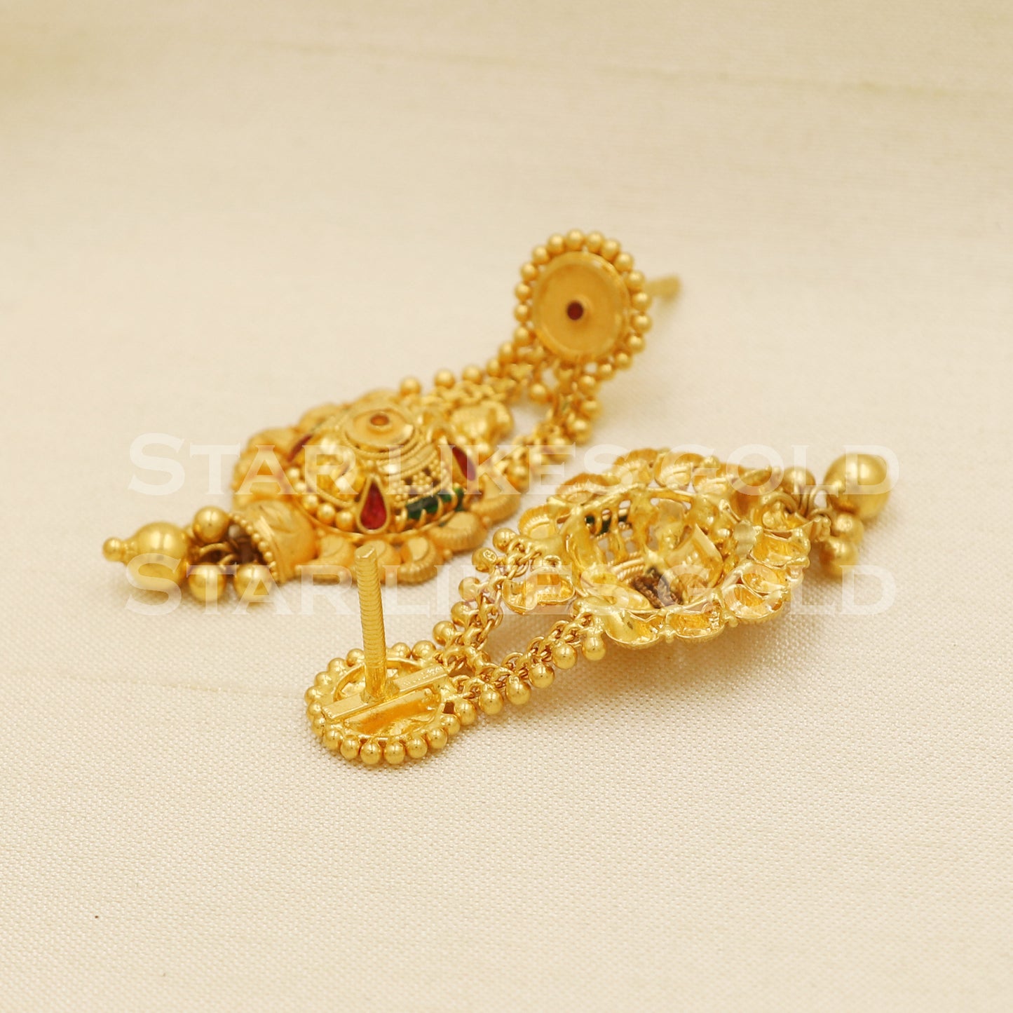 22k 22 karat gold jhumki stud earrings, PR1309
