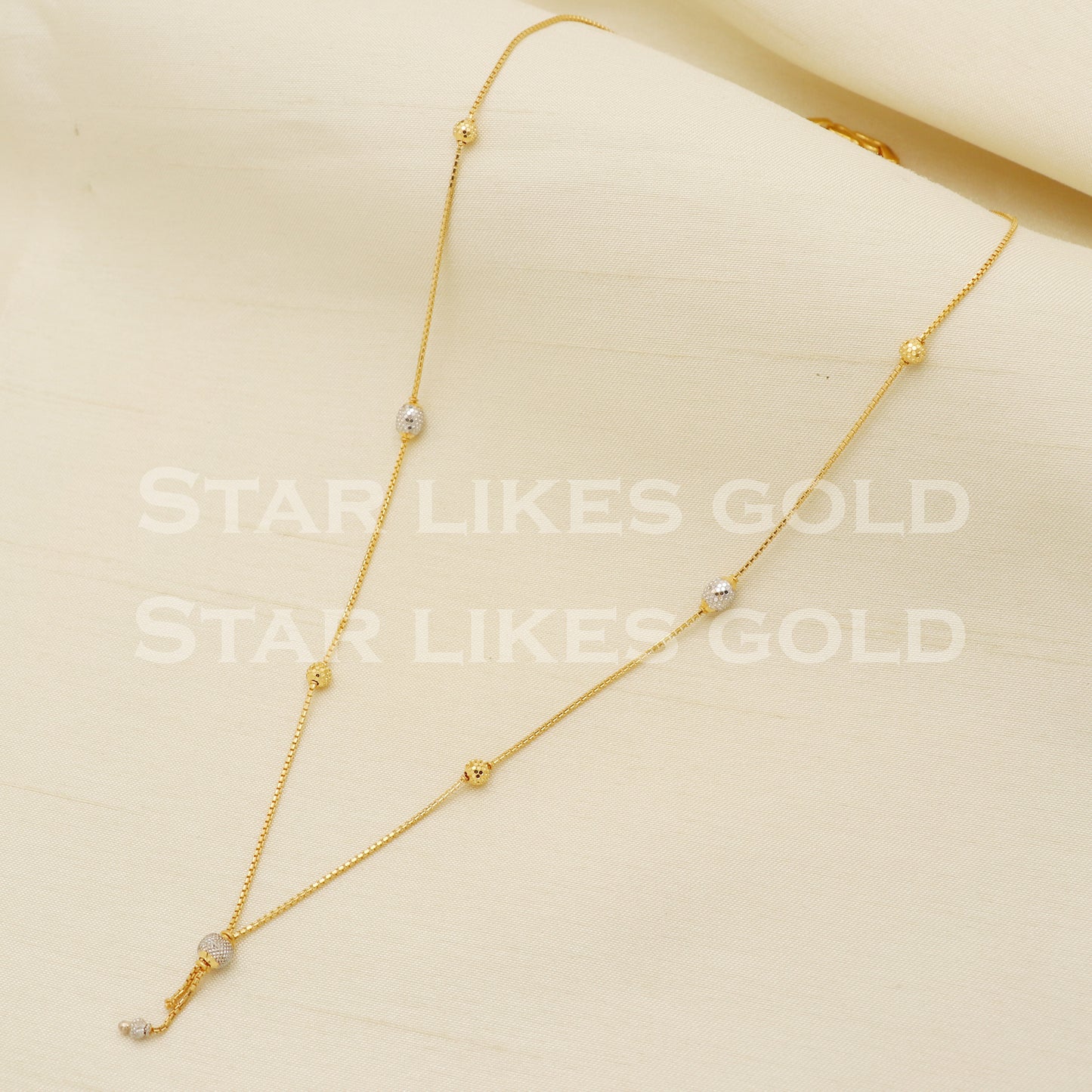 22k 22KT GOLD chain necklace Handmade fine Jewelry, PR1313