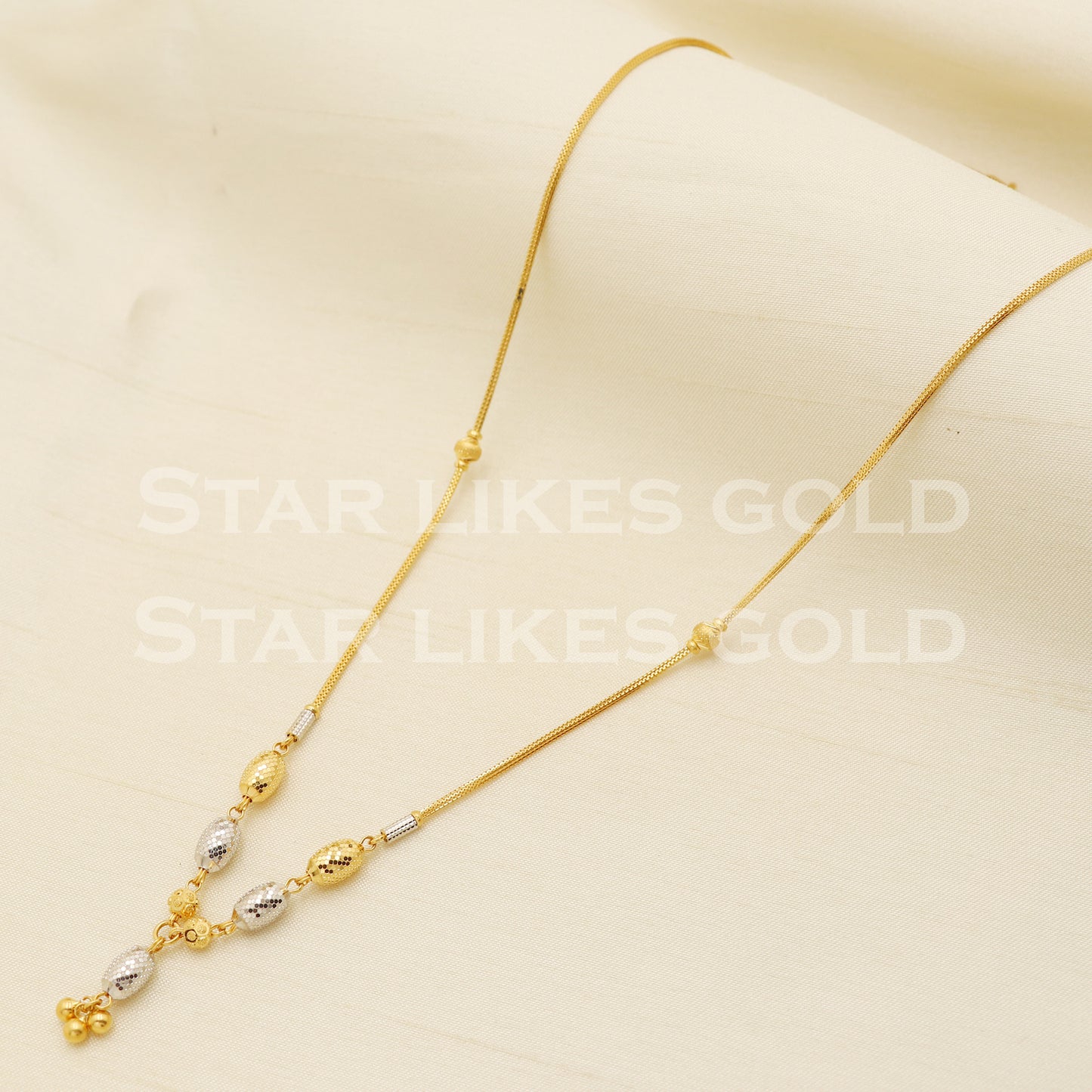 22k 22KT GOLD chain necklace Handmade fine Jewelry, PR1316