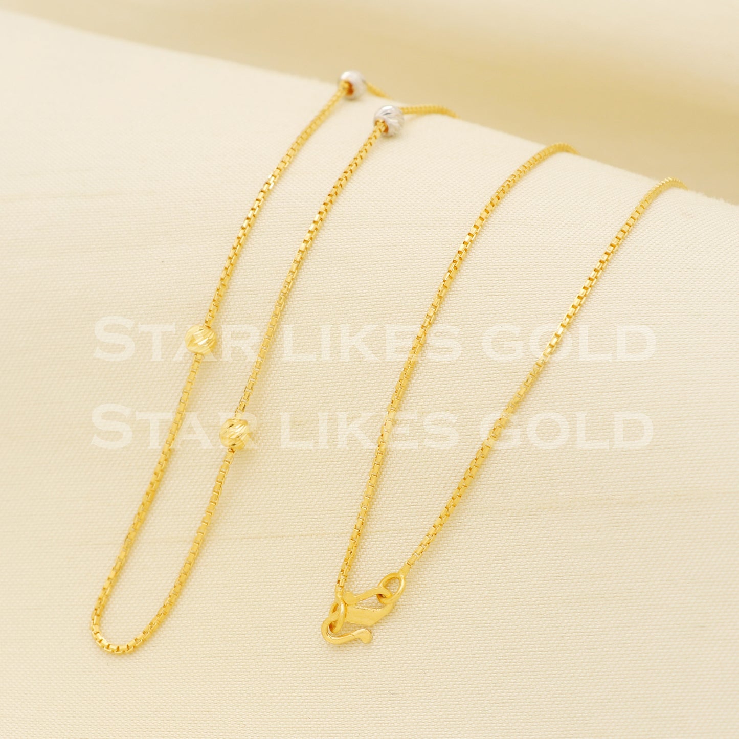 22k 22KT GOLD chain necklace Handmade fine Jewelry, PR1317