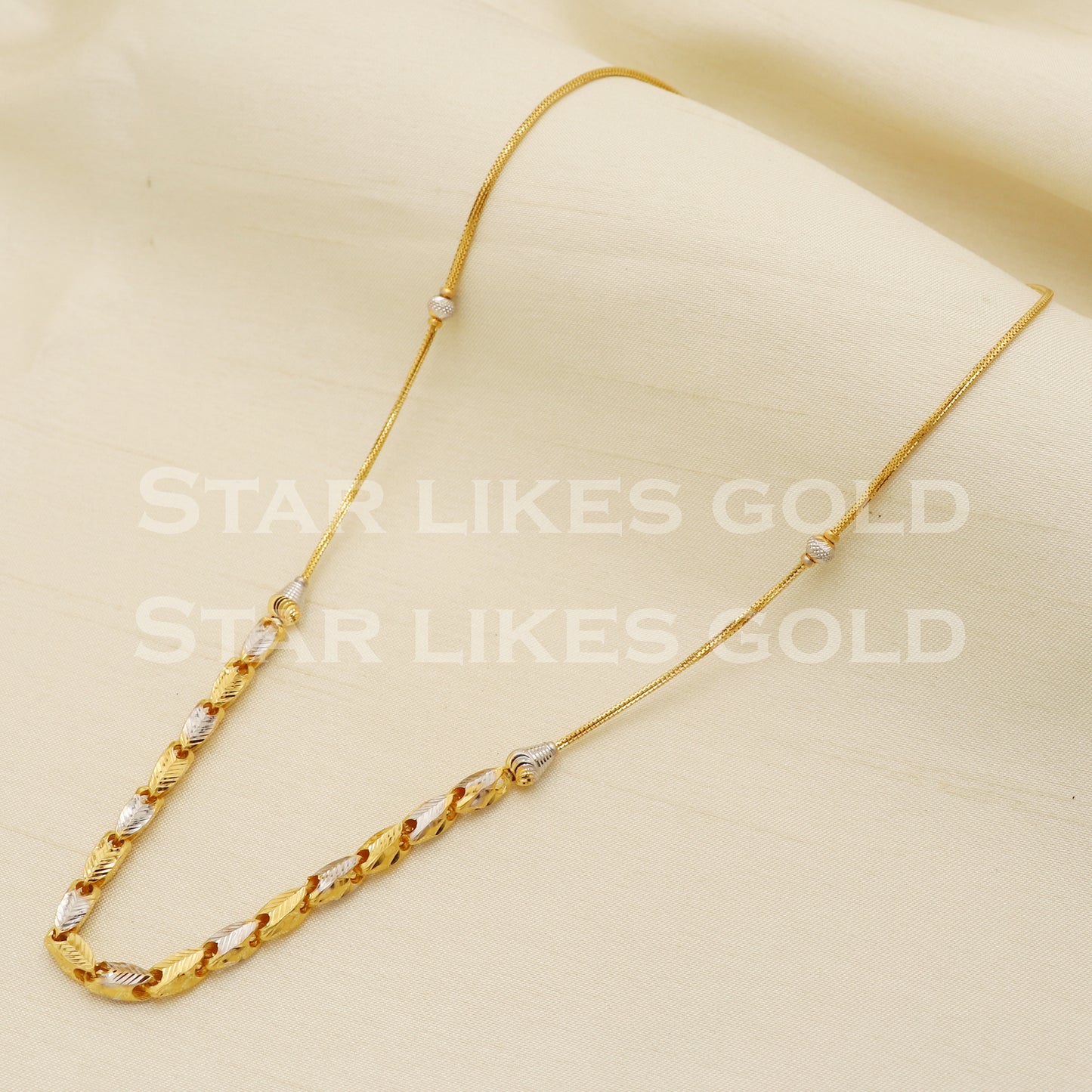 22k 22KT GOLD chain necklace Handmade fine Jewelry, PR1318