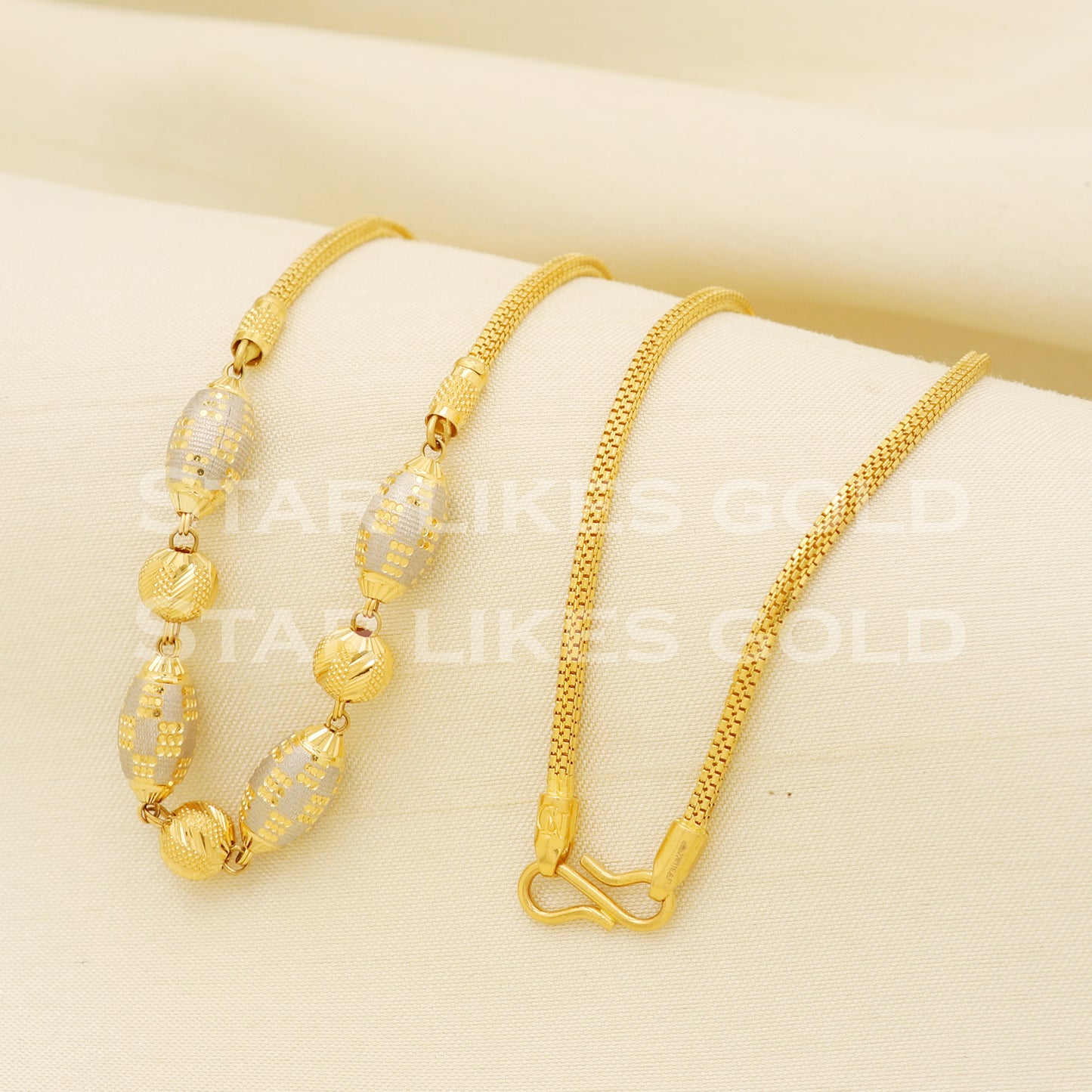 22k 22KT GOLD chain necklace Handmade fine Jewelry, PR1319