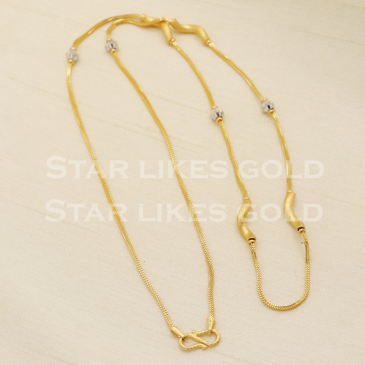 22k 22KT GOLD chain necklace Handmade fine Jewelry, PR1320
