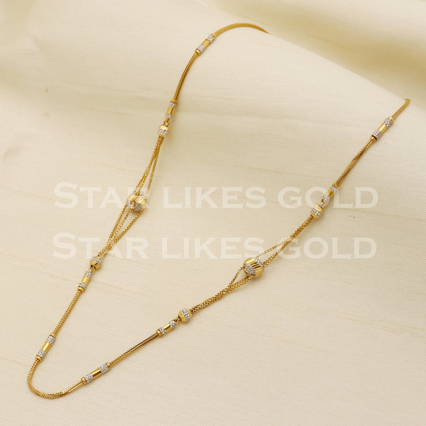 22k 22KT GOLD chain necklace Handmade fine Jewelry, PR1322