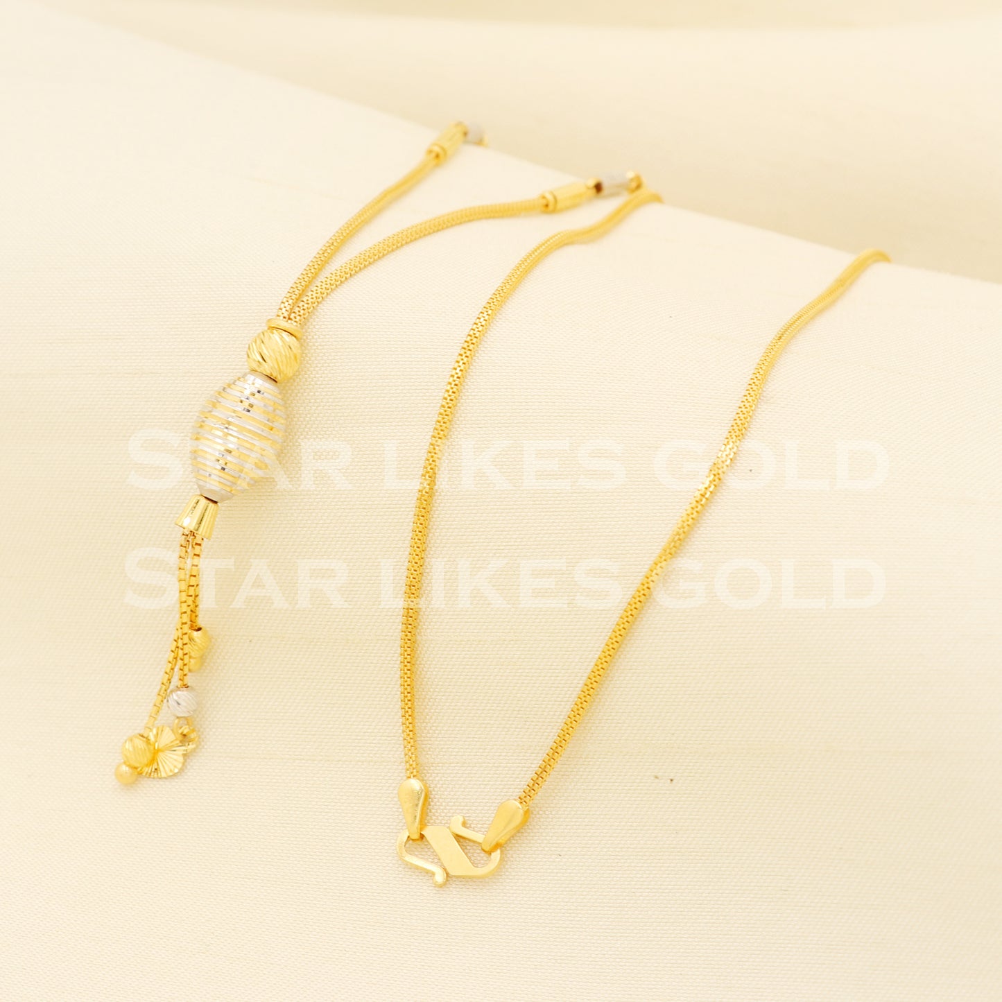 22k 22KT GOLD chain necklace Handmade fine Jewelry, PR1323